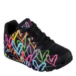 Skechers Skechers Goldcrown Neon Graffiti Heart Desig Low-Top Trainers Womens