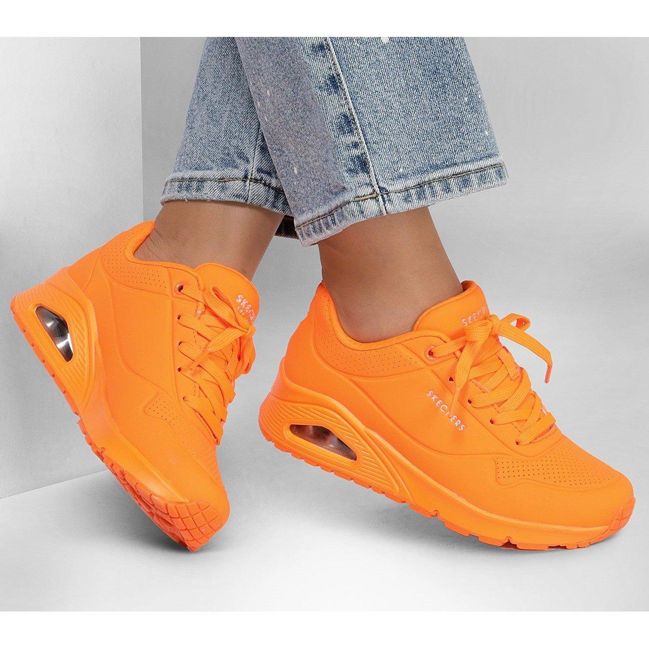 Orange néon - Skechers - UNO Trainers Womens - 6