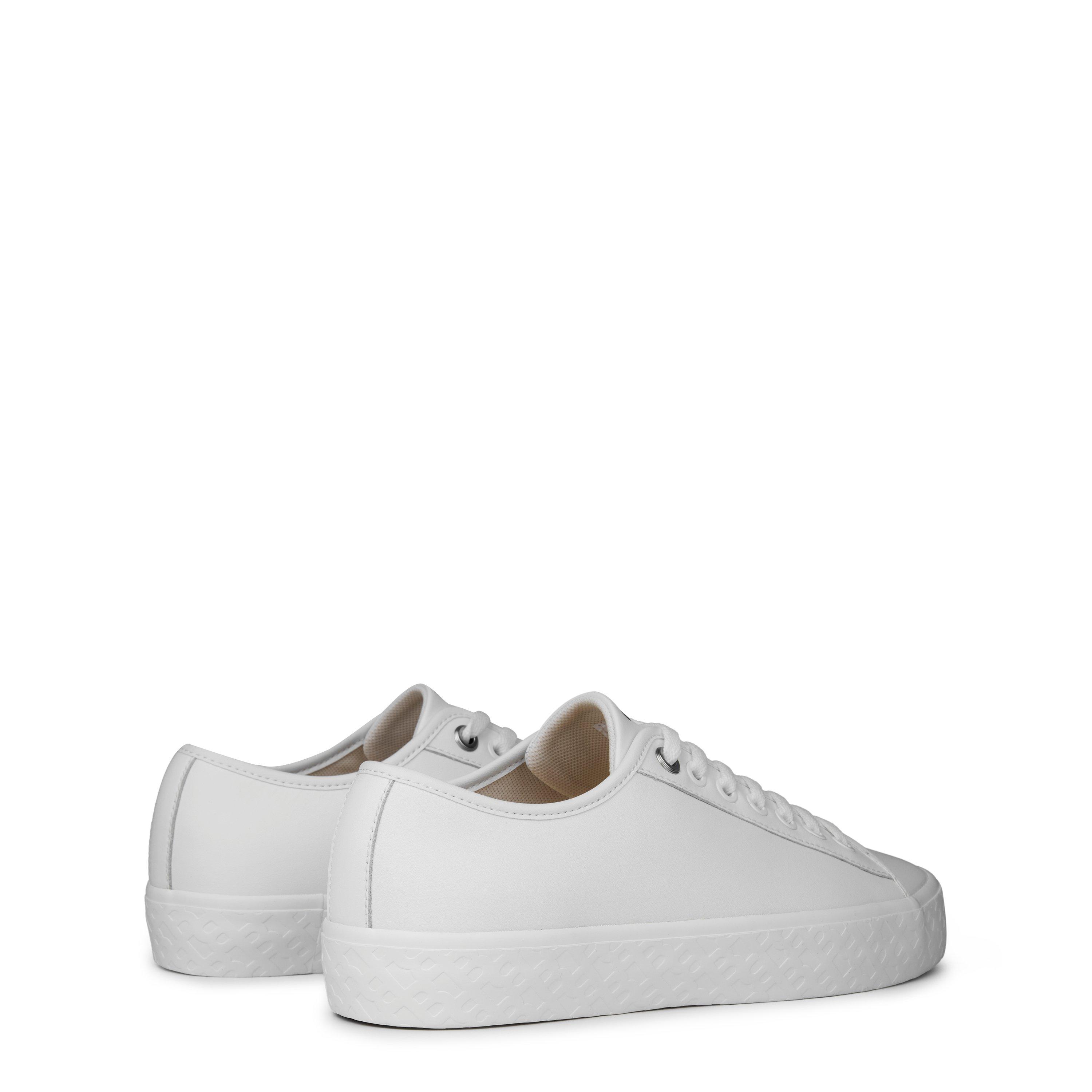 White - Boss - Women's Aiden Tennis Shoes, Iconic Logo - 5