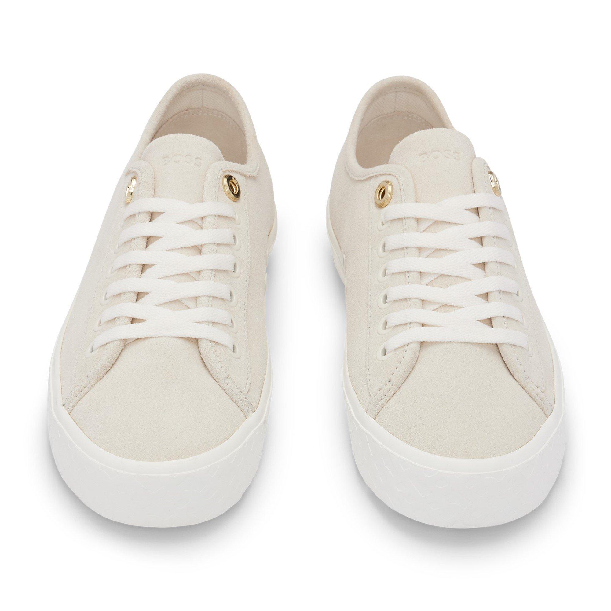 Open White - Boss - Women's Aiden Tennis Shoes, Iconic Logo - 8