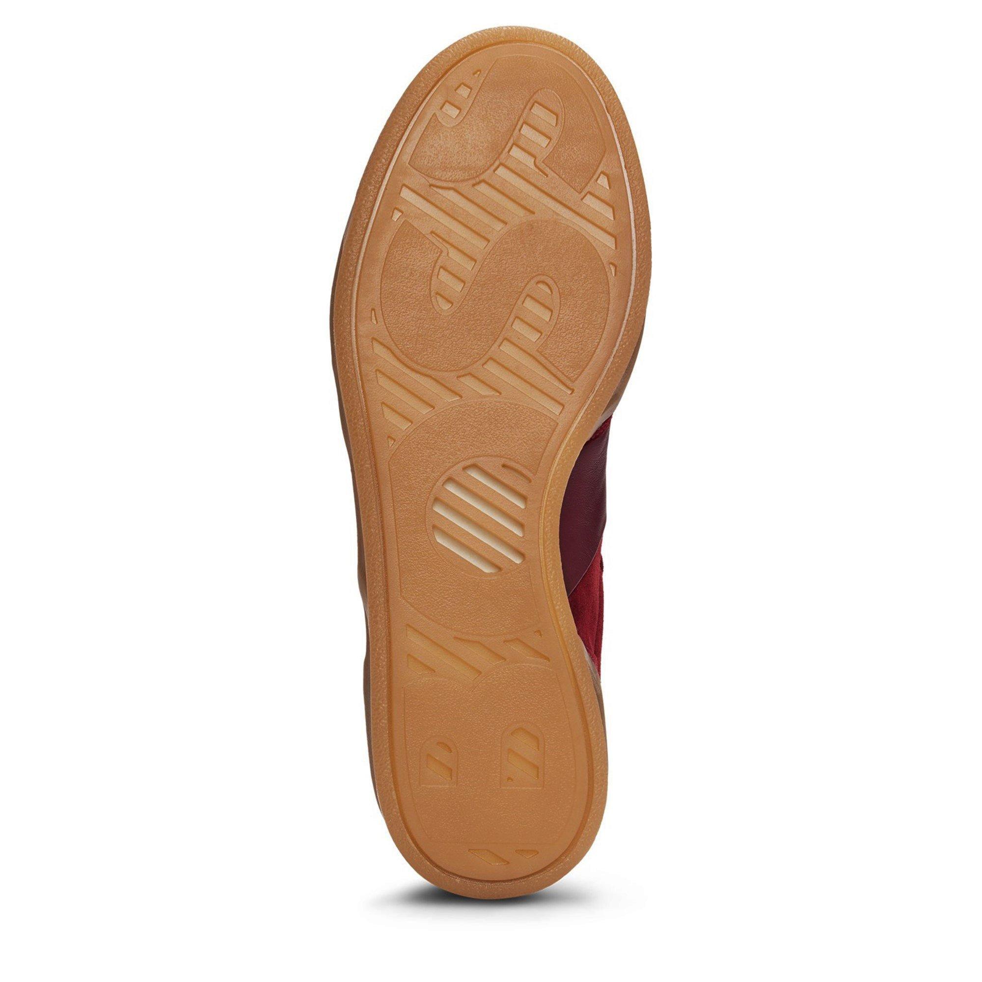 Dark Red - Boss - Women's Brenta Court Suede and Leather Trainers - 5