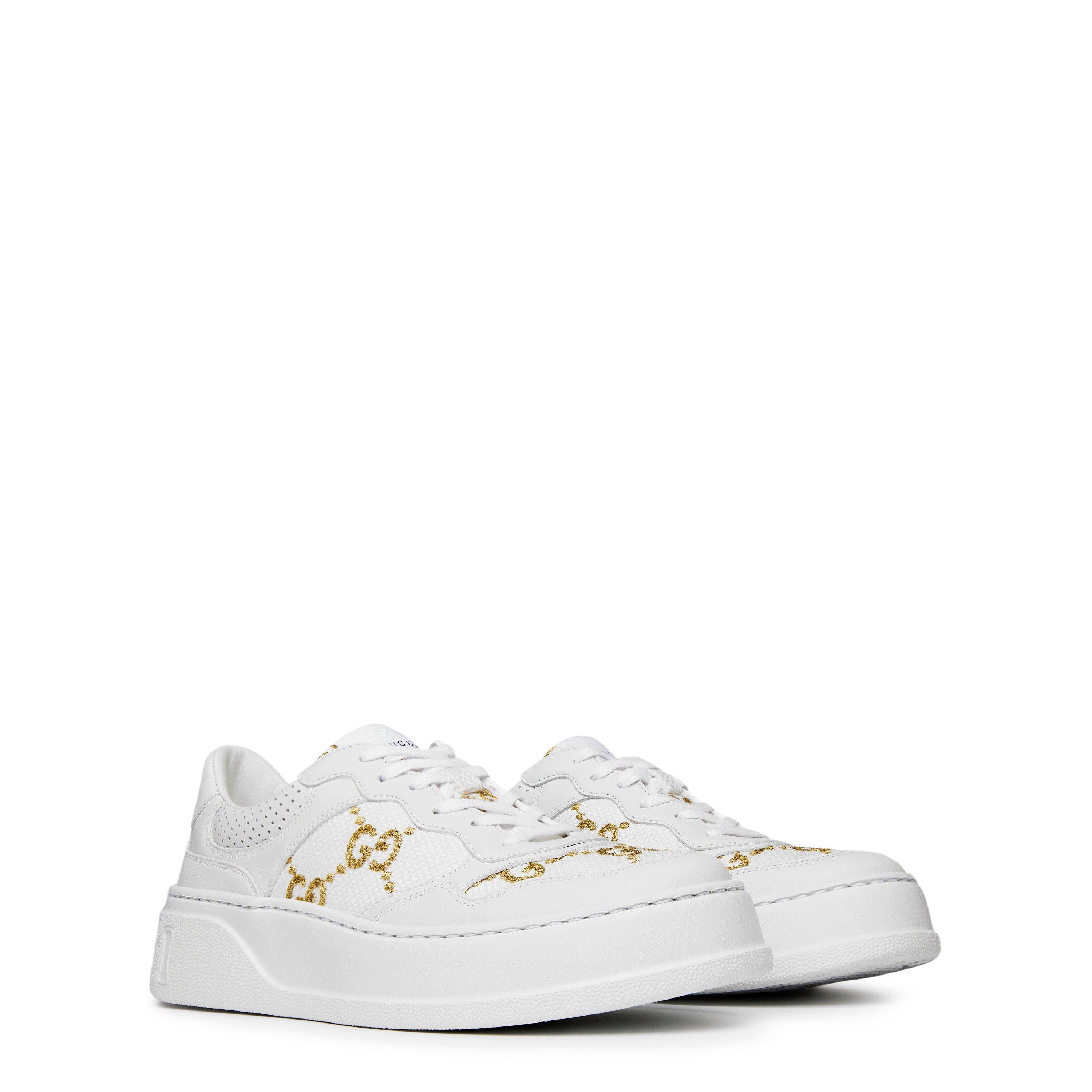 White - Gucci - Women's GG Leather Trainers - 4