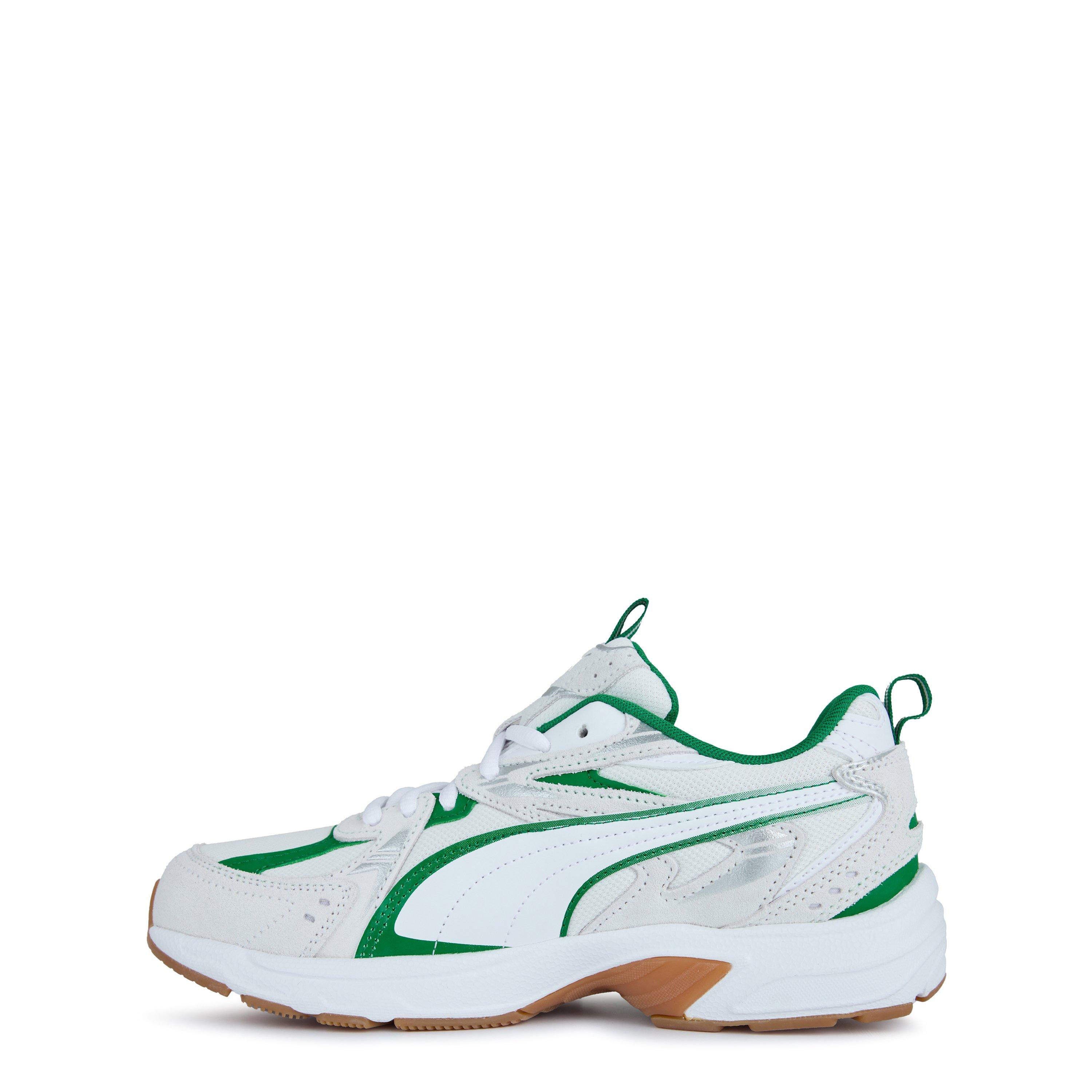 Wht/Green/Gum - Puma - Milenio Tech Low-Top Trainers - 3