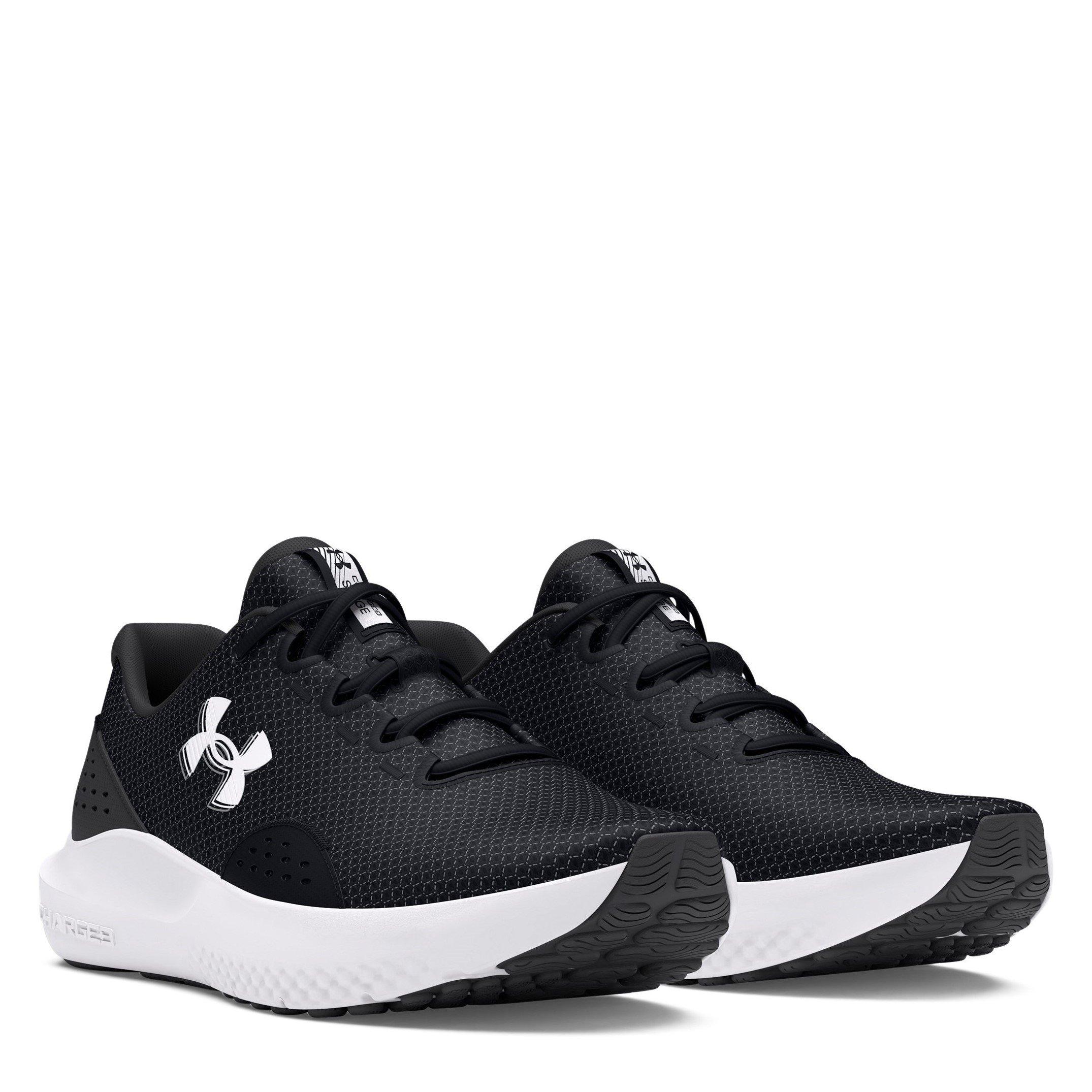 Black/White - Under Armour - Surge 4 Running Shoes Womens - 5