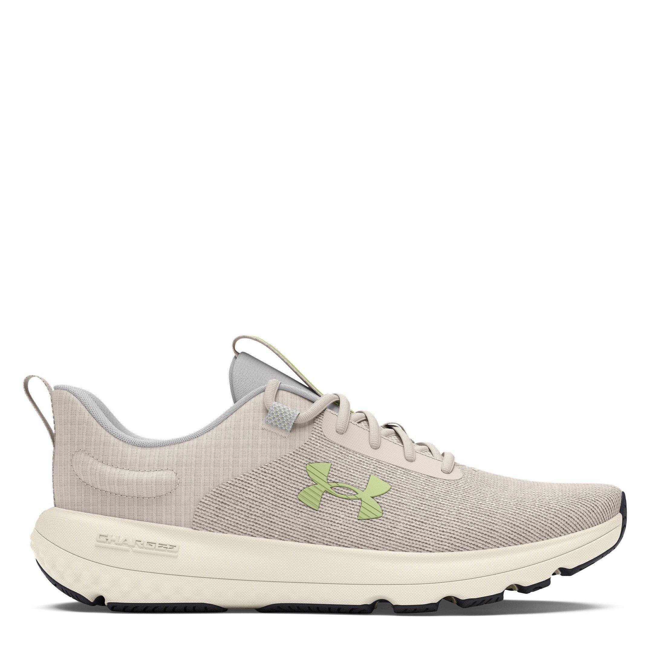 Gray/Wht/Green - Under Armour - Charged Revitalize Running Shoes Womens - 1