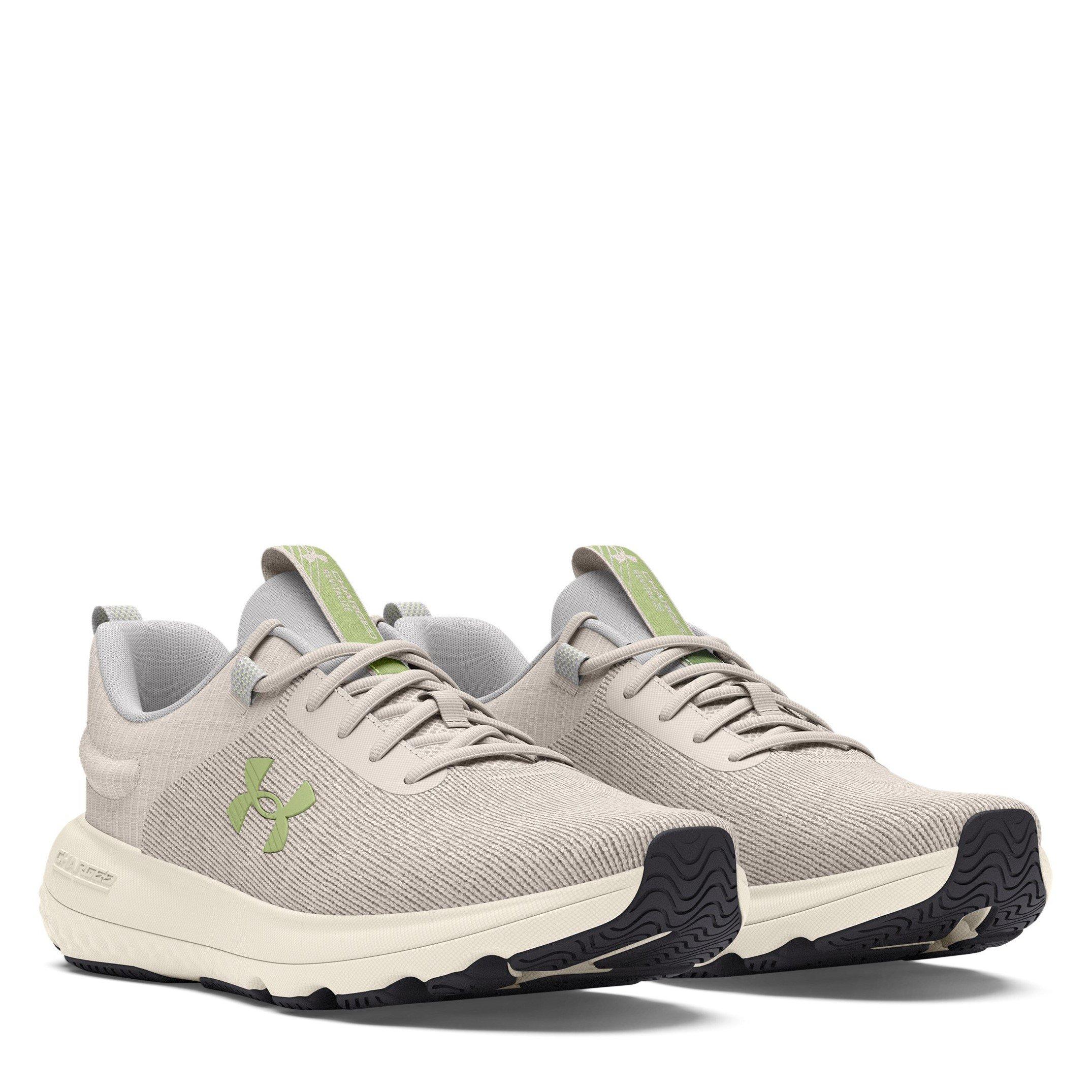 Gray/Wht/Green - Under Armour - Charged Revitalize Running Shoes Womens - 5