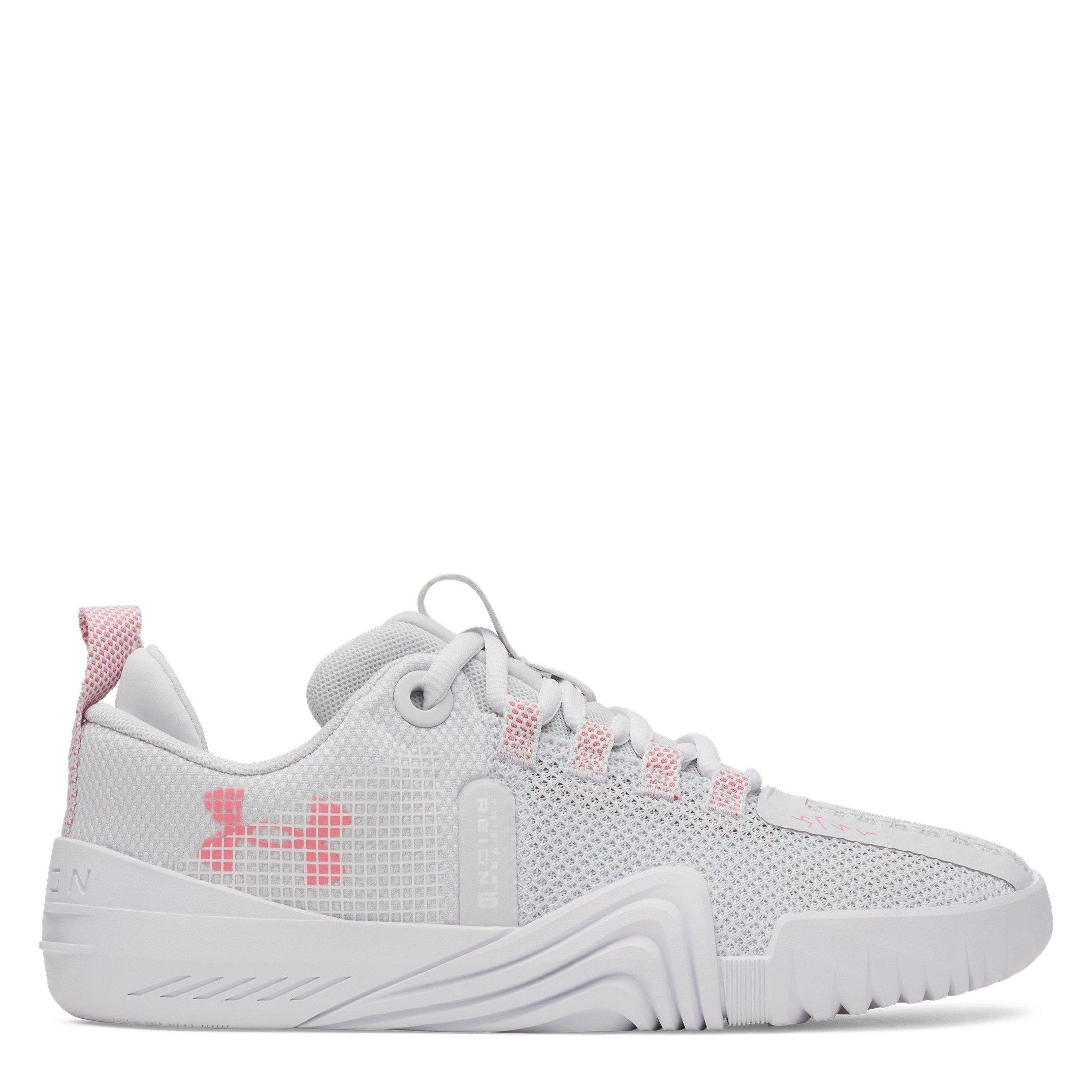 Under Armour Women's Tribase Reign Training Shoes - Gray/White/Pink - 7 (41)