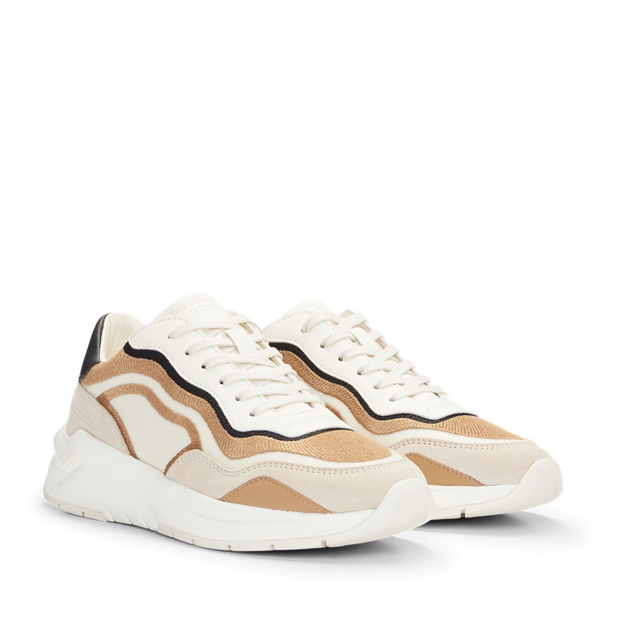 Beige - Boss - Women's Skylar Meemb Chunky Trainers - 3