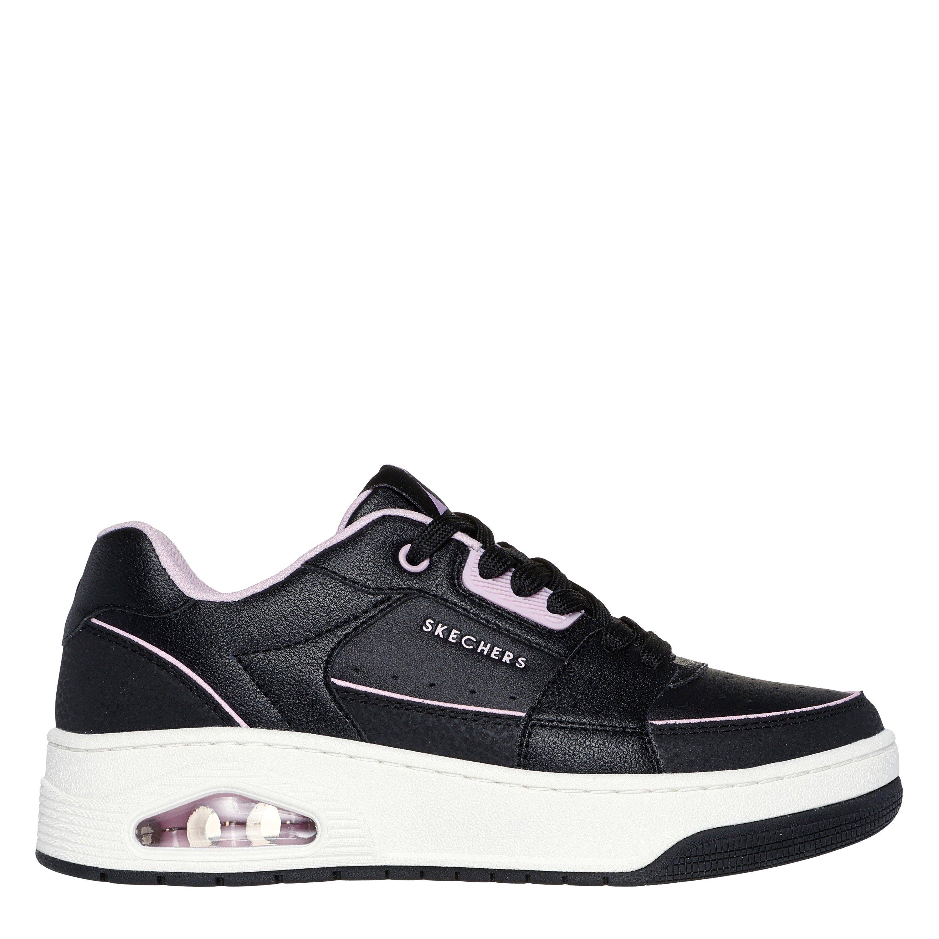 Skechers Women's Uno Court - Blk Lth/Pk Dlth - 2.5 (35.5)