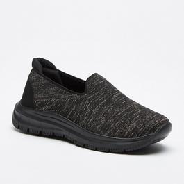 Be You Memory Foam Lurex Slip On Trainer