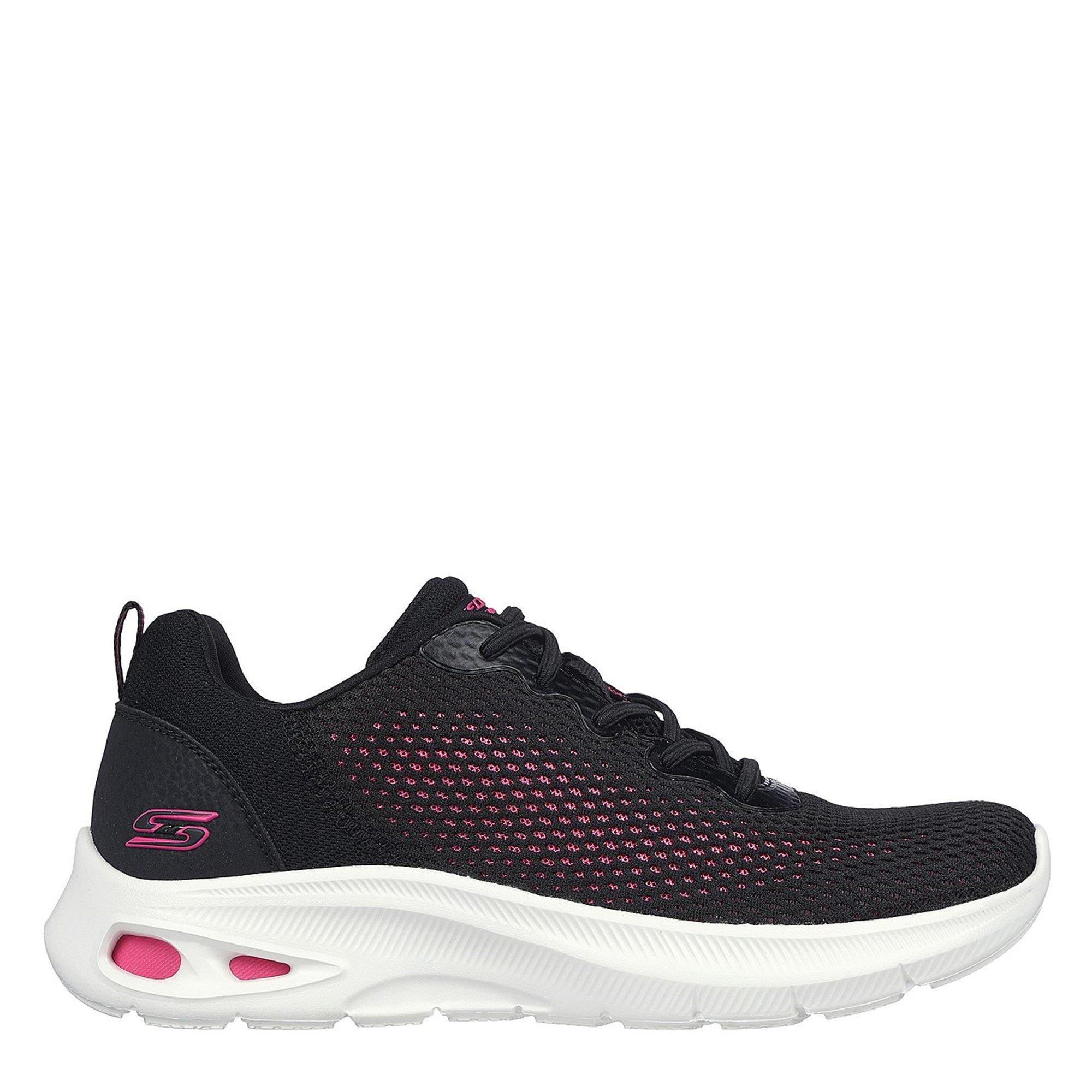 Black/Hot Pink - Skechers - Bobs Unity Womens Shoes - 3
