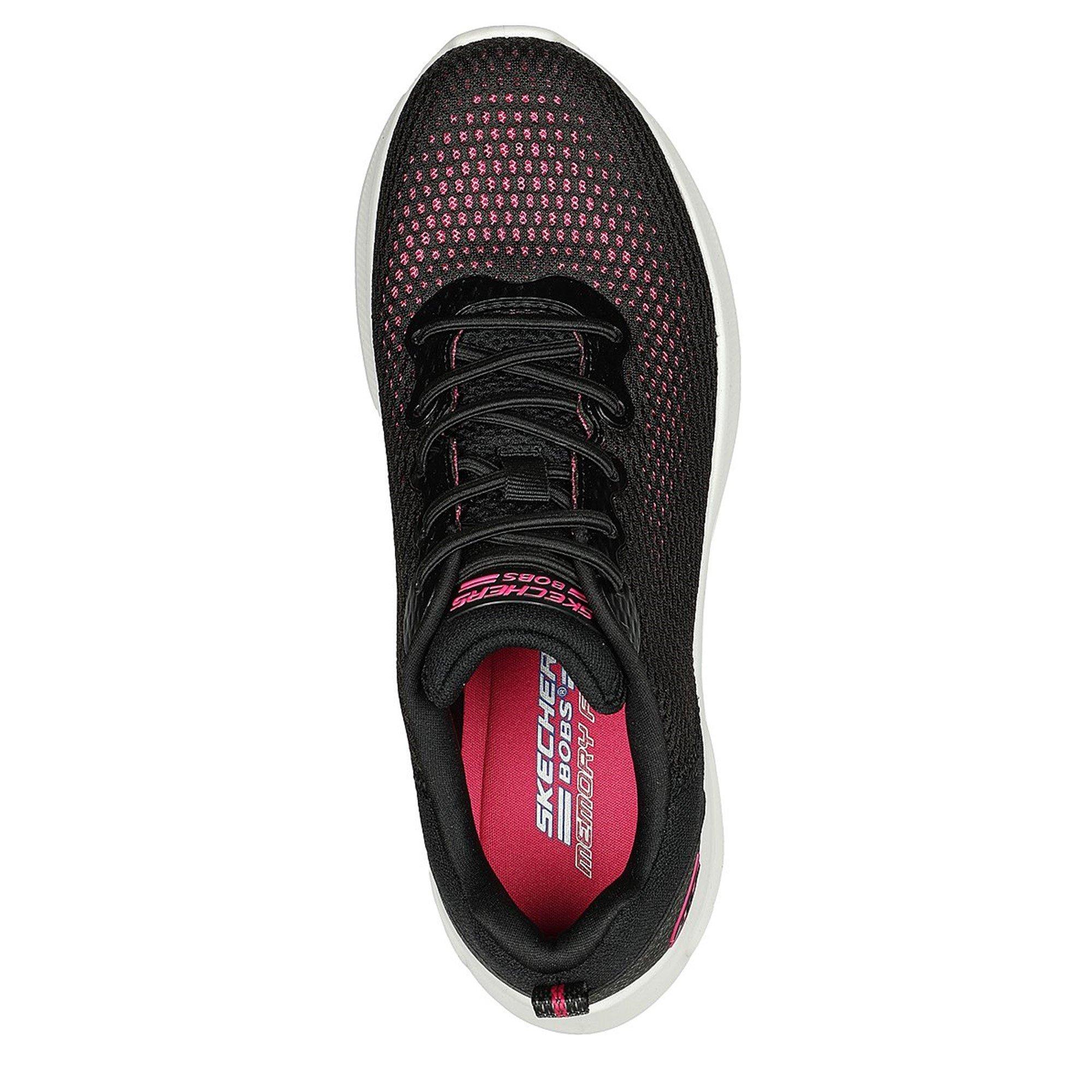 Black/Hot Pink - Skechers - Bobs Unity Womens Shoes - 5