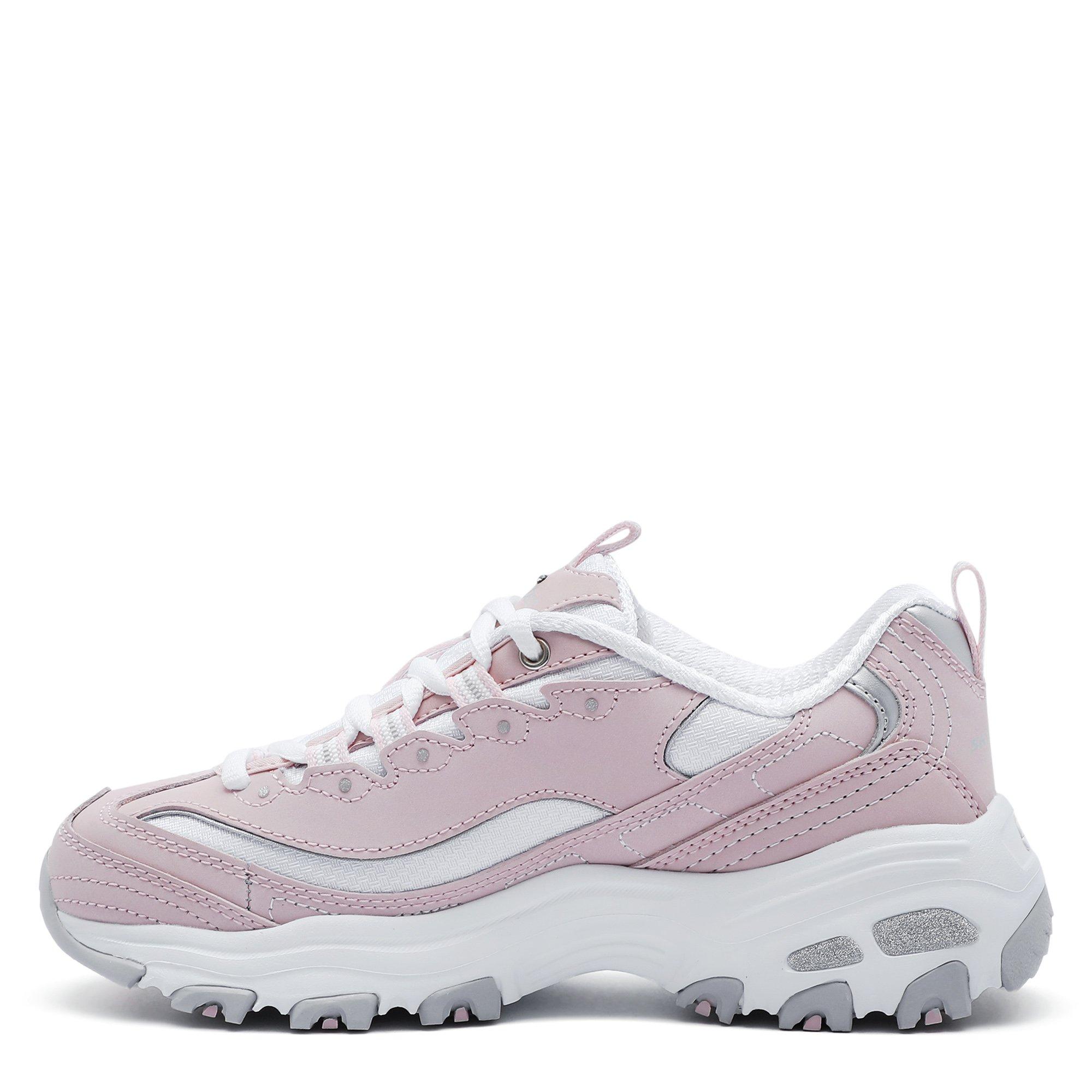 L.Pink/White - Skechers - D'Lites Womens Shoes - 2
