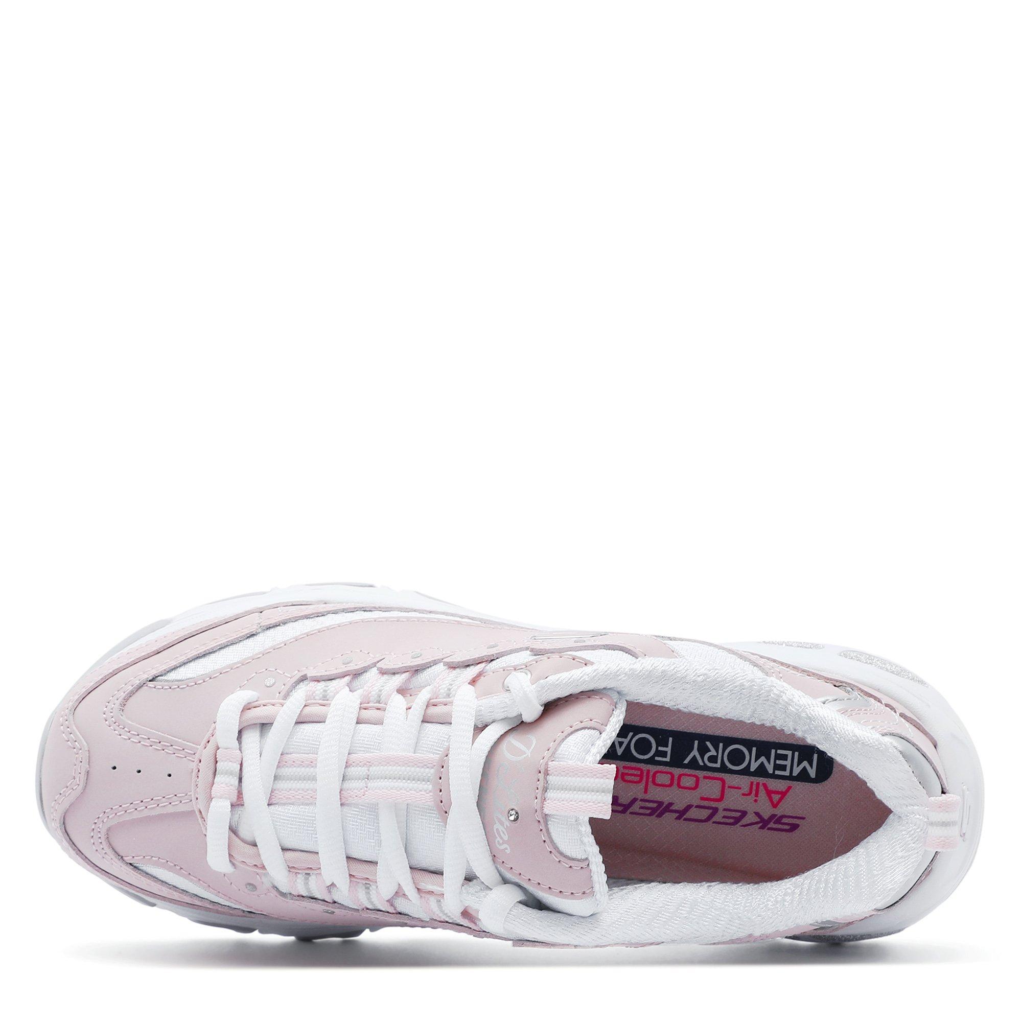 L.Pink/White - Skechers - D'Lites Womens Shoes - 3