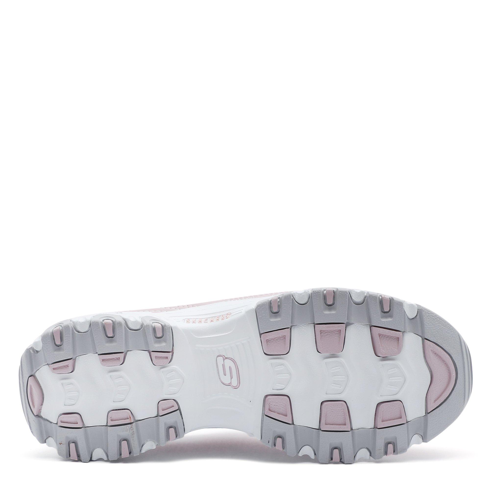 L.Pink/White - Skechers - D'Lites Womens Shoes - 4