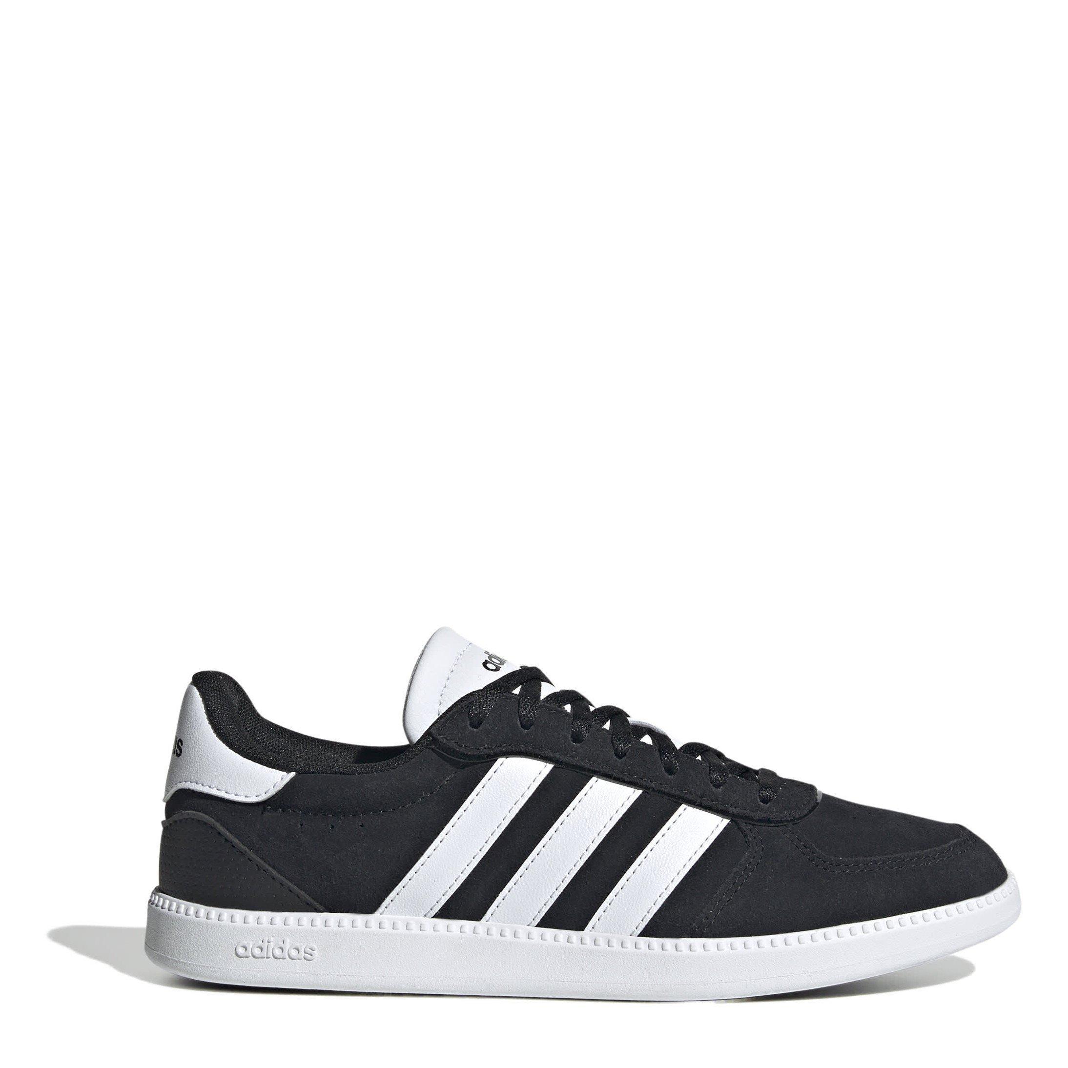 Black/White - adidas - Breaknet Sleek Suede Womens Shoes - 1