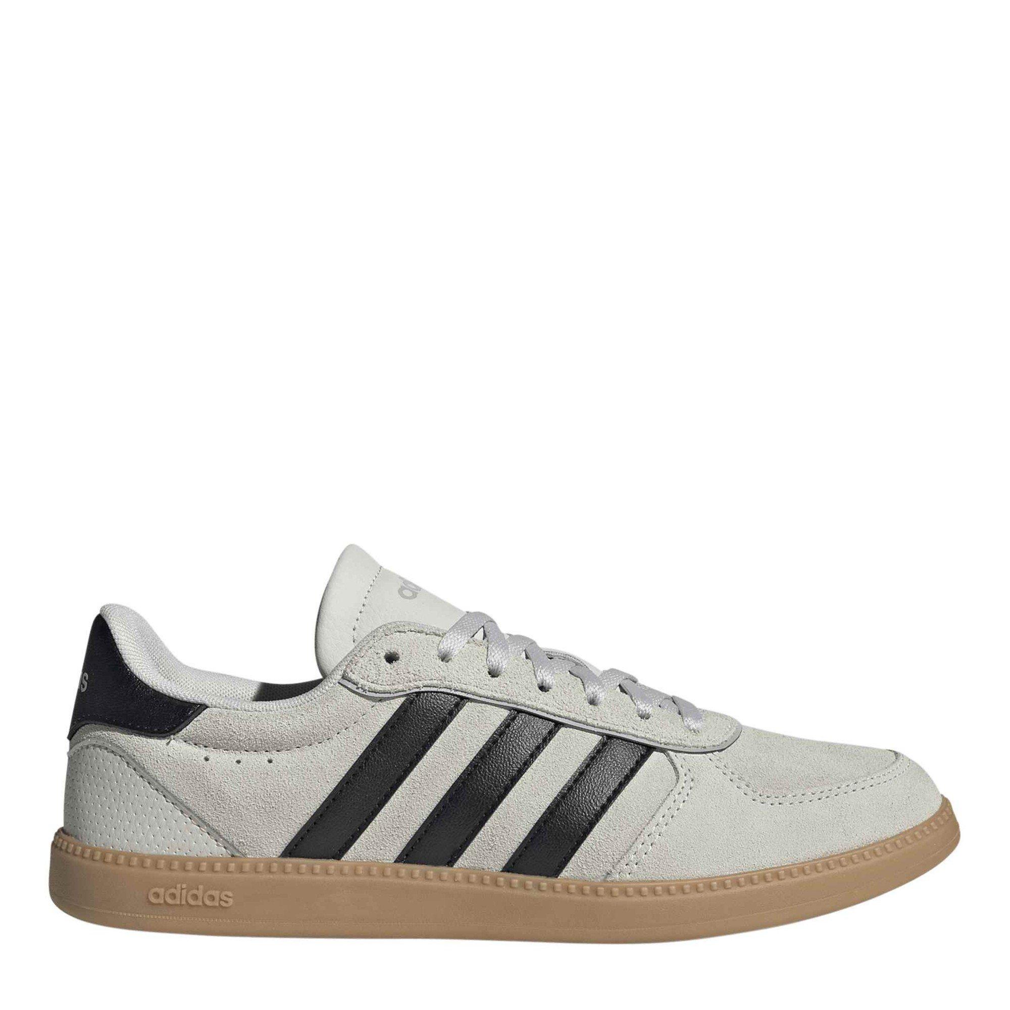 Adidas Women's Breaknet Sleek Suede Shoes - Beig/Blk/Gum - 8 (42)