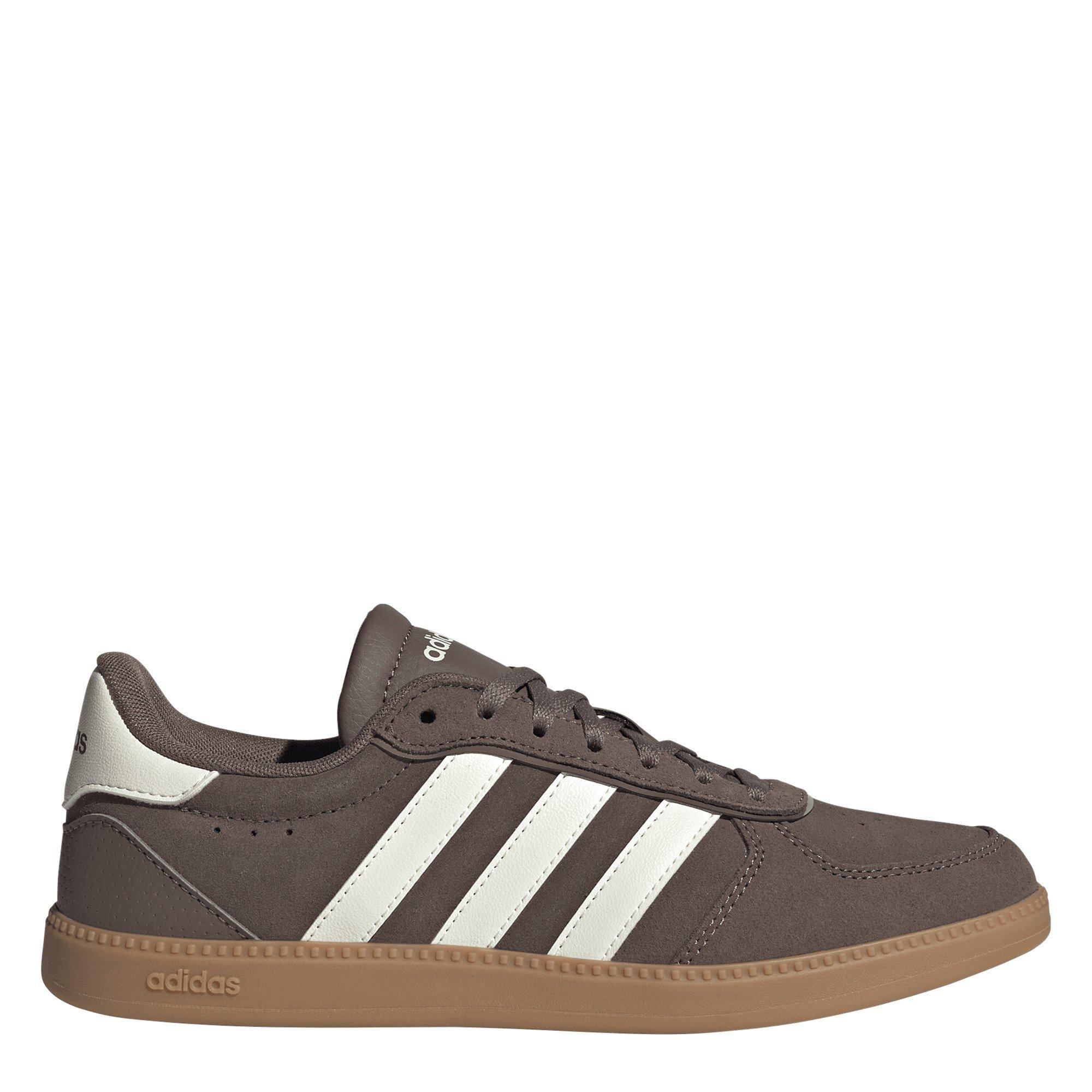 Adidas Women's Breaknet Sleek Suede Shoes - Brown/Wht/Gum - 7 (40.7)