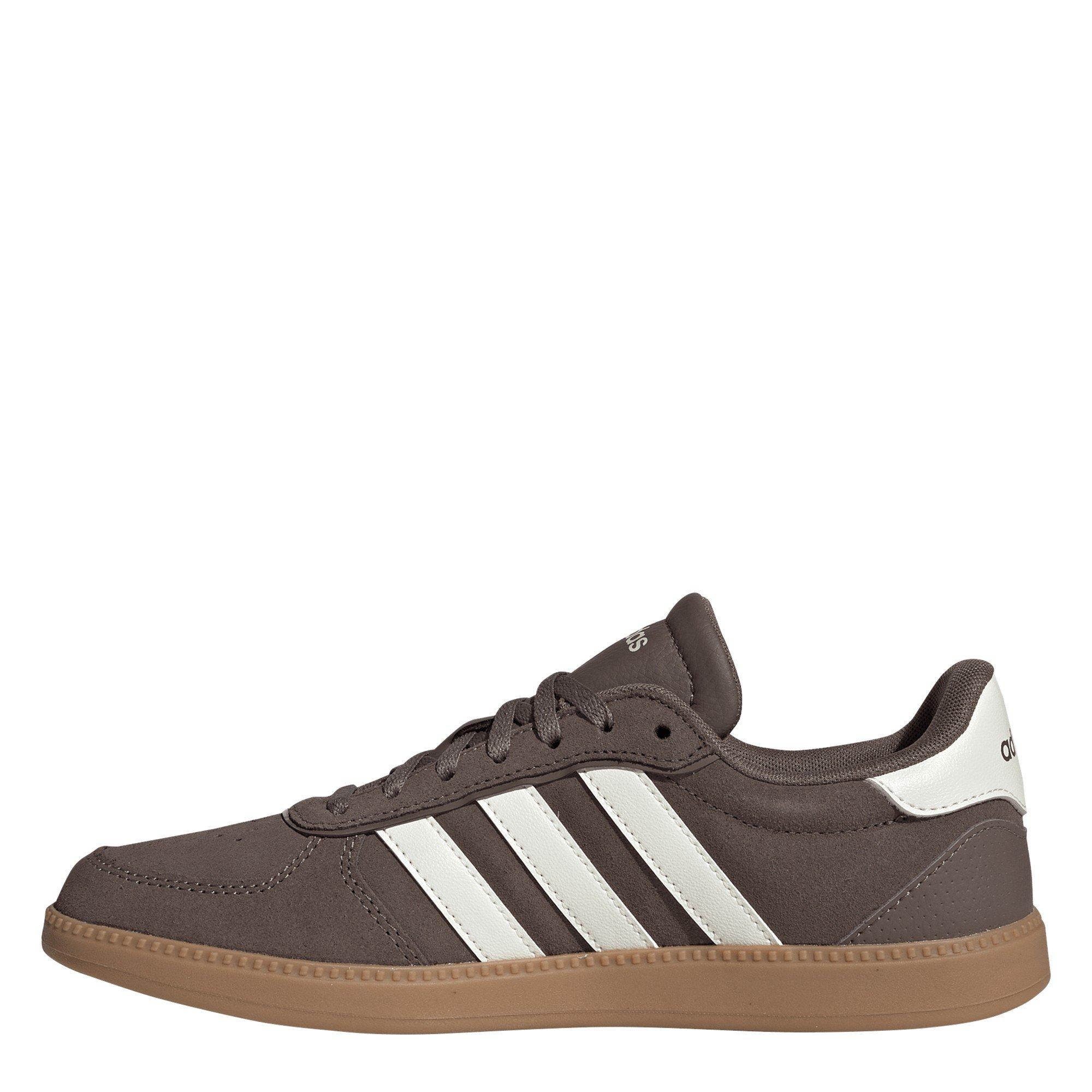 Brown/Wht/Gum - adidas - Breaknet Sleek Suede Womens Shoes - 2