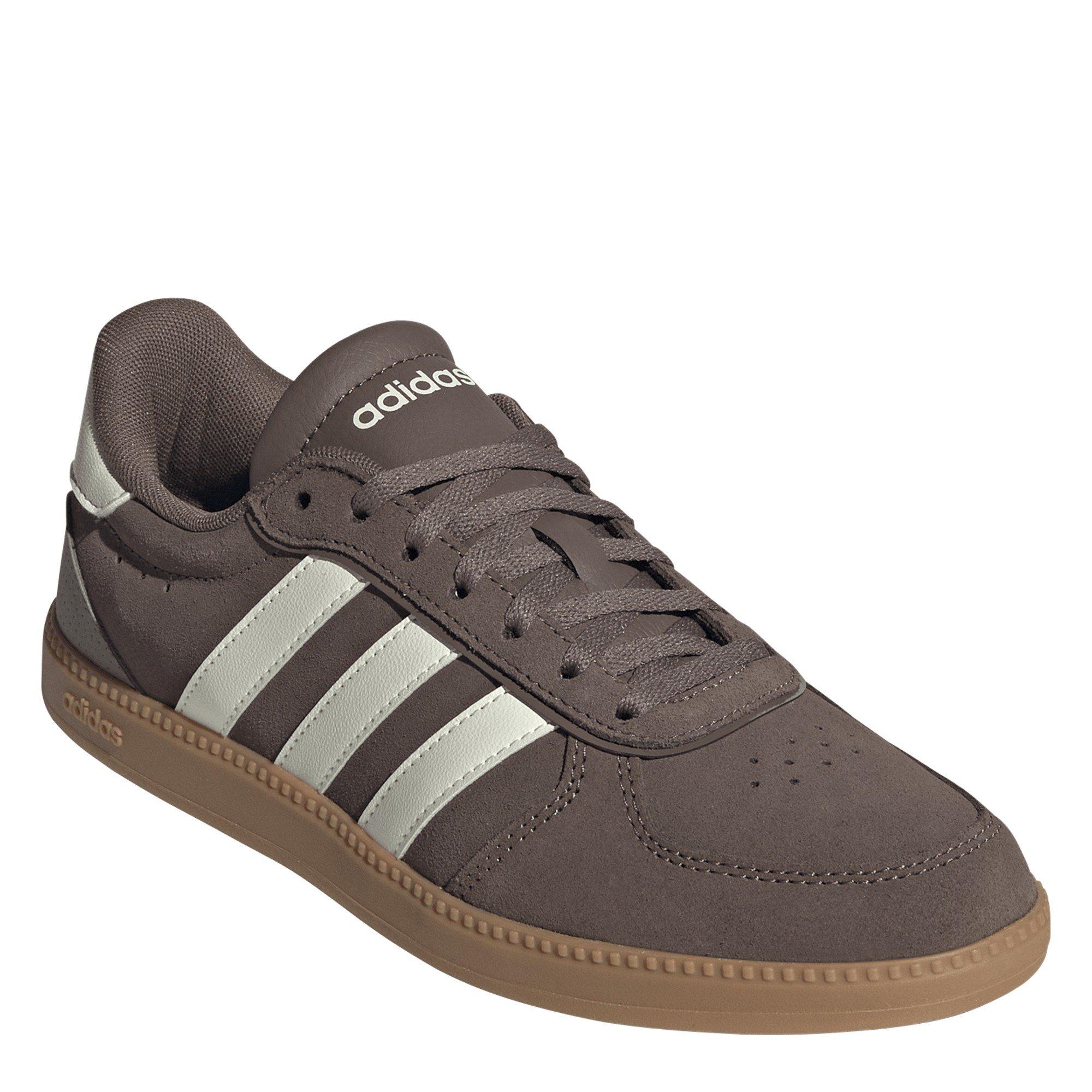 Brown/Wht/Gum - adidas - Breaknet Sleek Suede Womens Shoes - 3