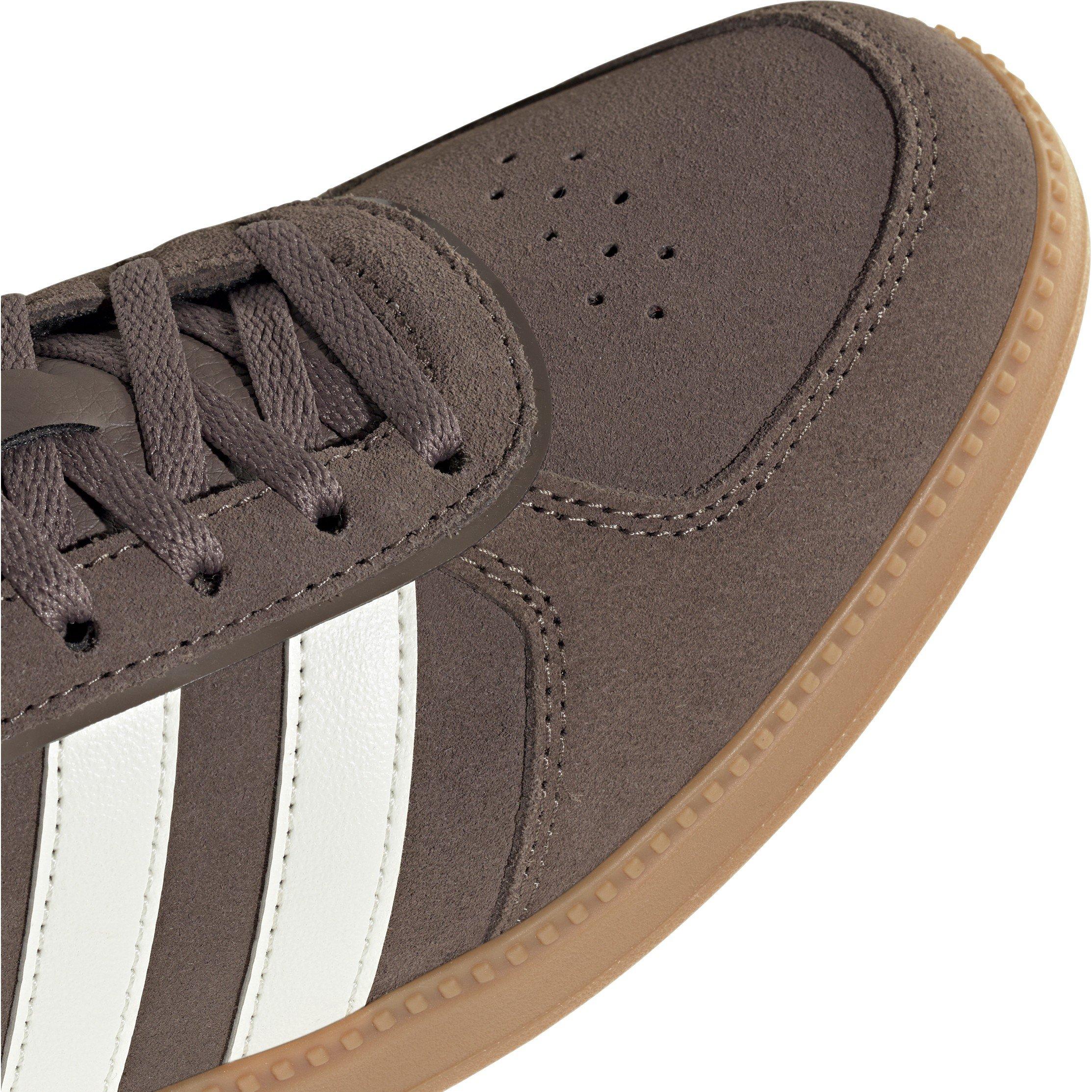 Brown/Wht/Gum - adidas - Breaknet Sleek Suede Womens Shoes - 7