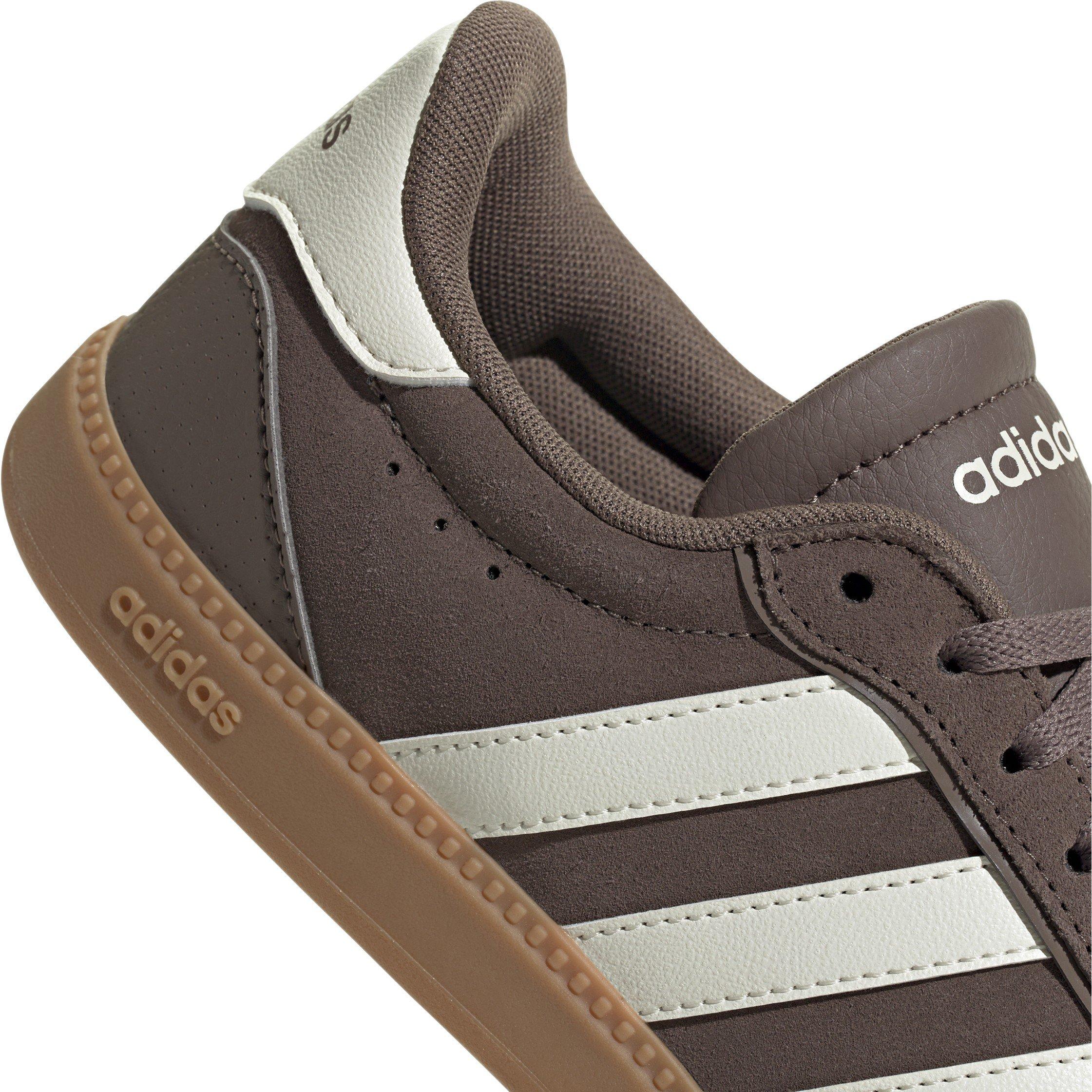 Brown/Wht/Gum - adidas - Breaknet Sleek Suede Womens Shoes - 8