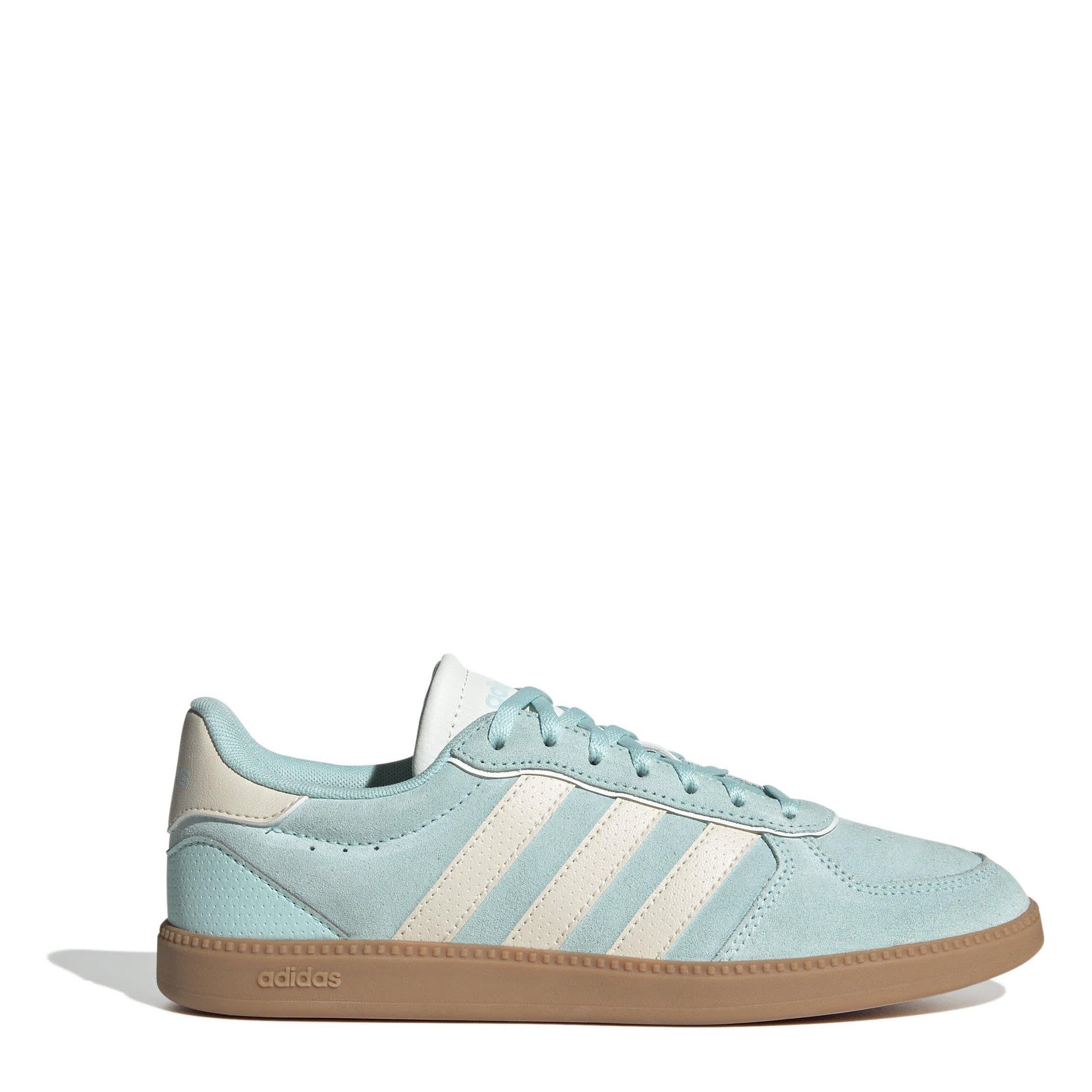 Adidas Women's Breaknet Sleek Suede Shoes - Aqua/Wht/Gum - 7 (40.7)