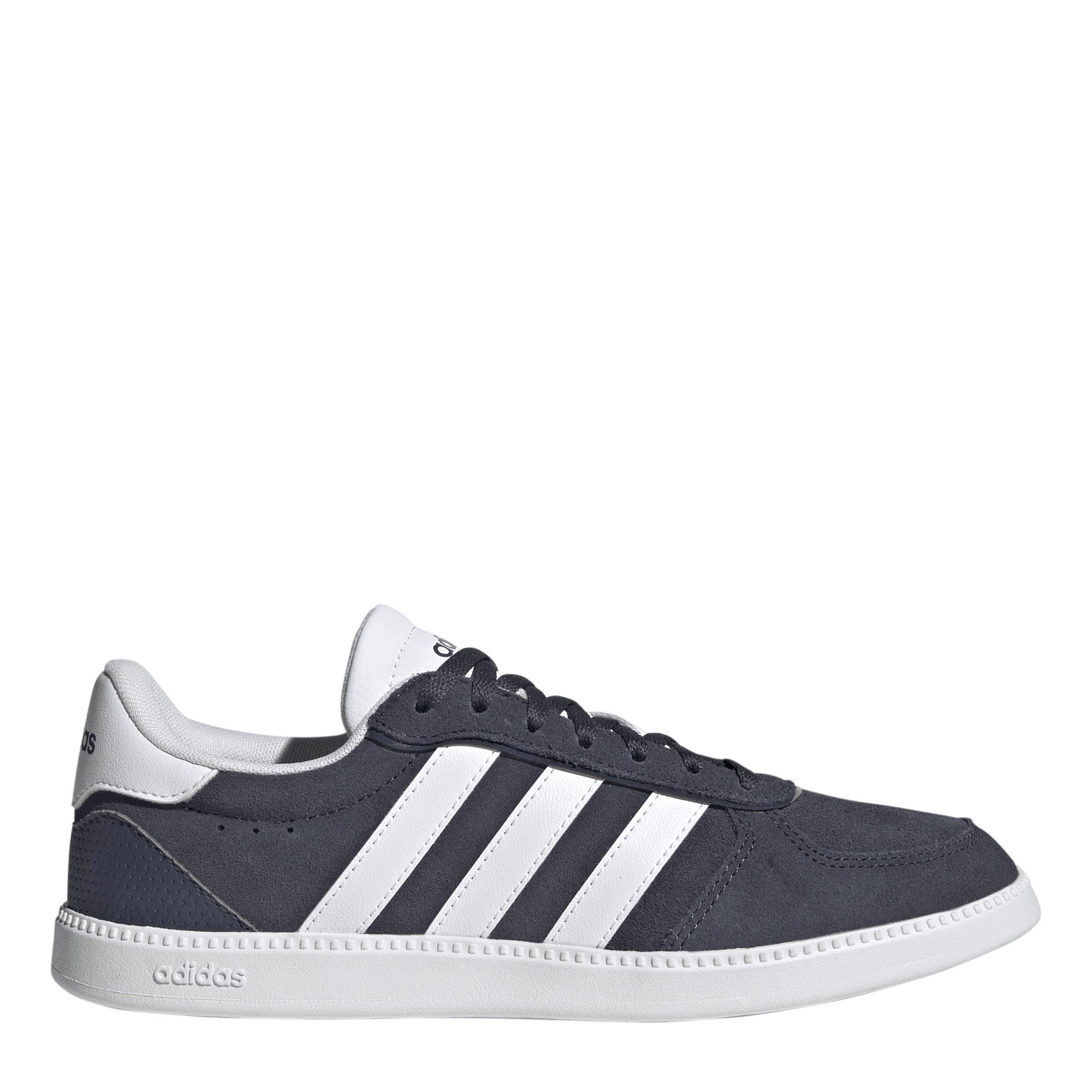 Adidas Women's Breaknet Sleek Suede Shoes - Navy/White - 6.5 (40)