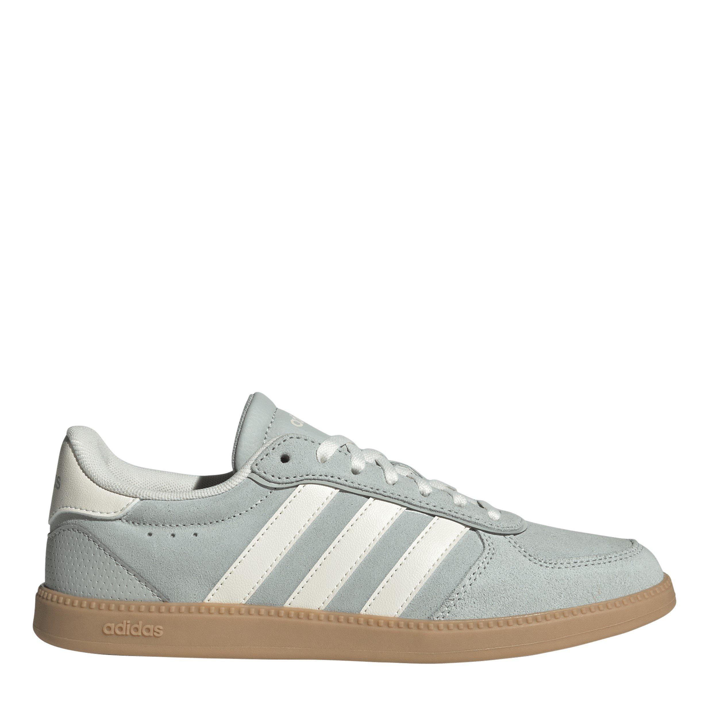 Adidas Women's Breaknet Sleek Suede Shoes - Grey/White - 8 (42)