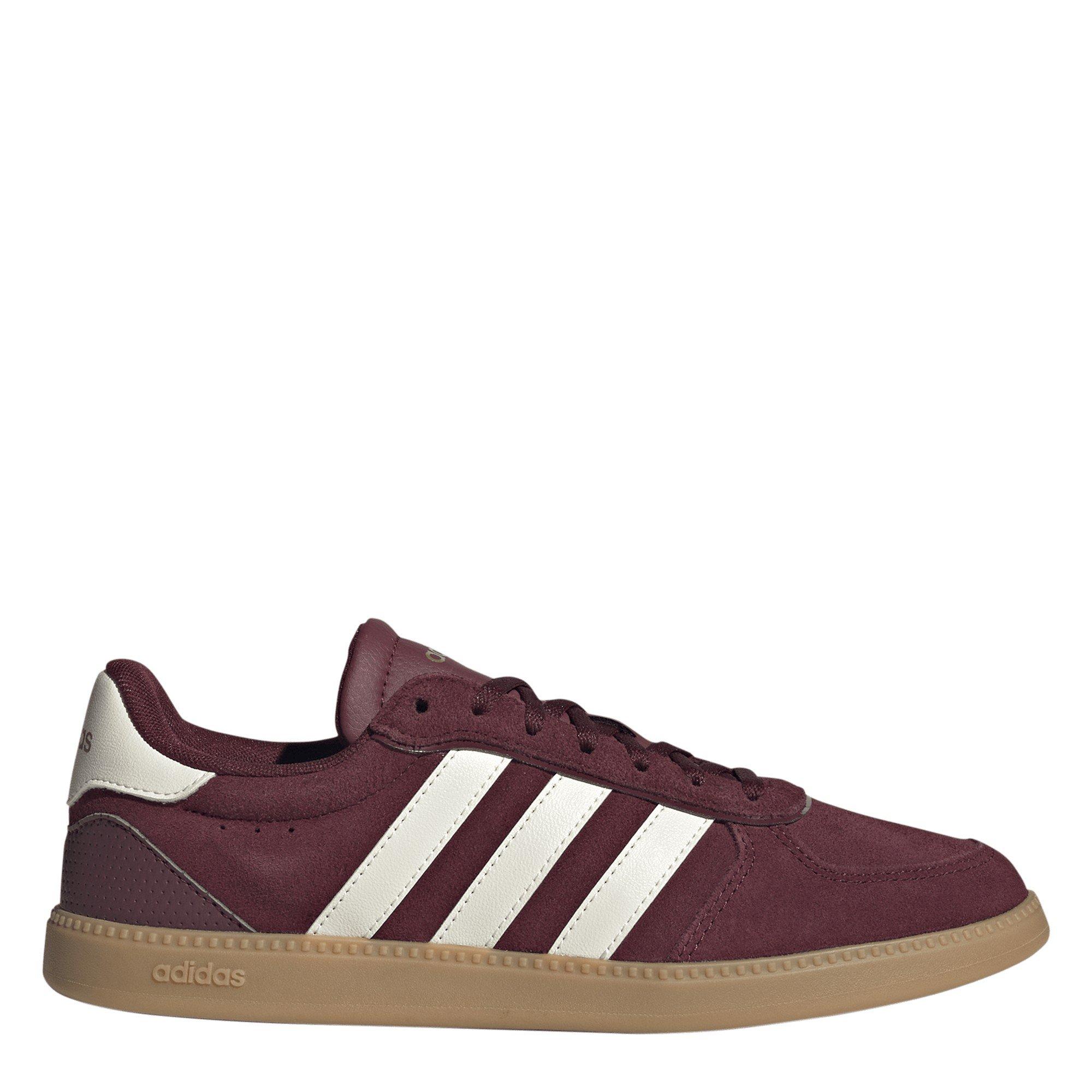 Adidas Women's Breaknet Sleek Suede Shoes - Burg/Wht/Gum - 5.5 (38.7)