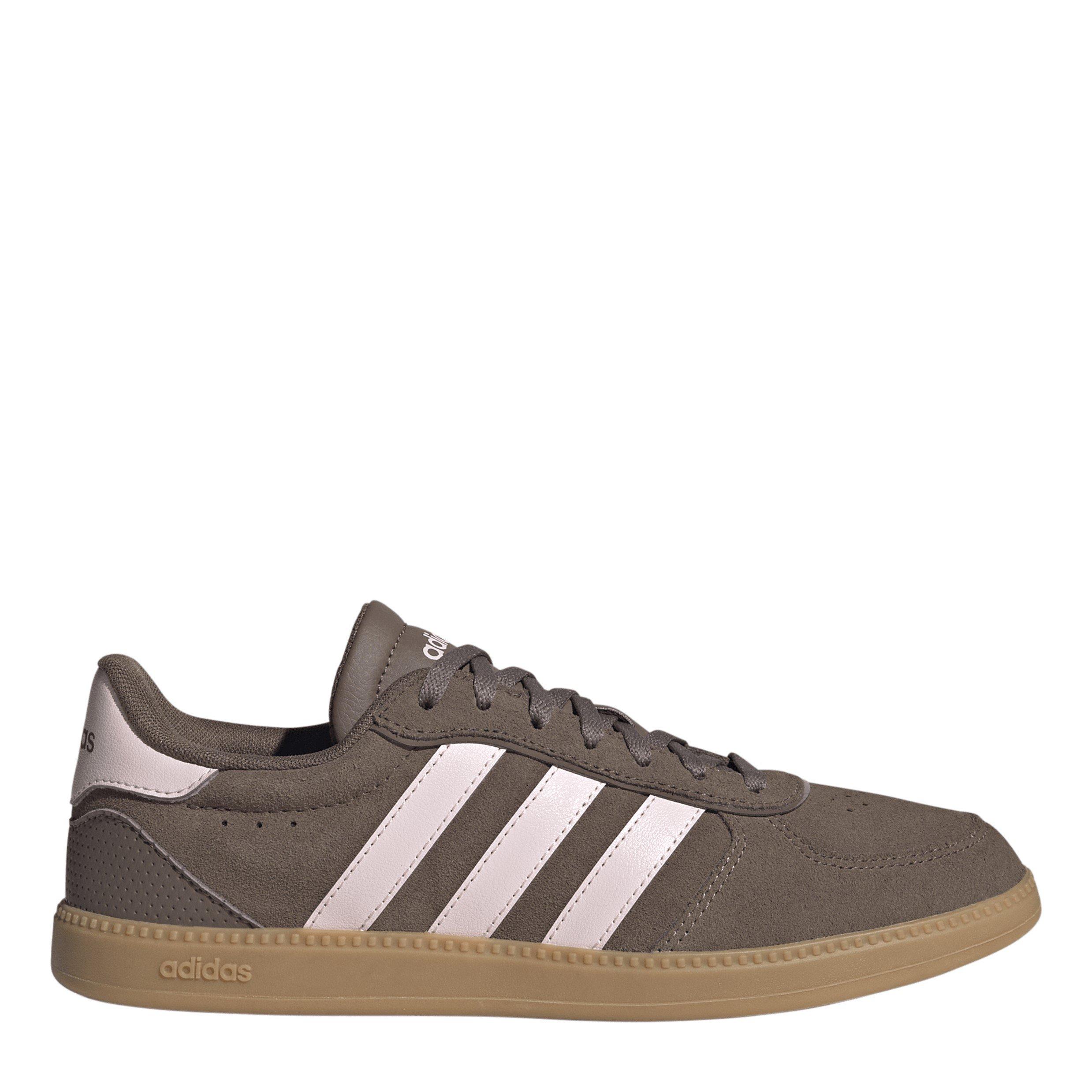 Adidas Women's Breaknet Sleek Suede Shoes - Brown/Pink - 6 (39.3)