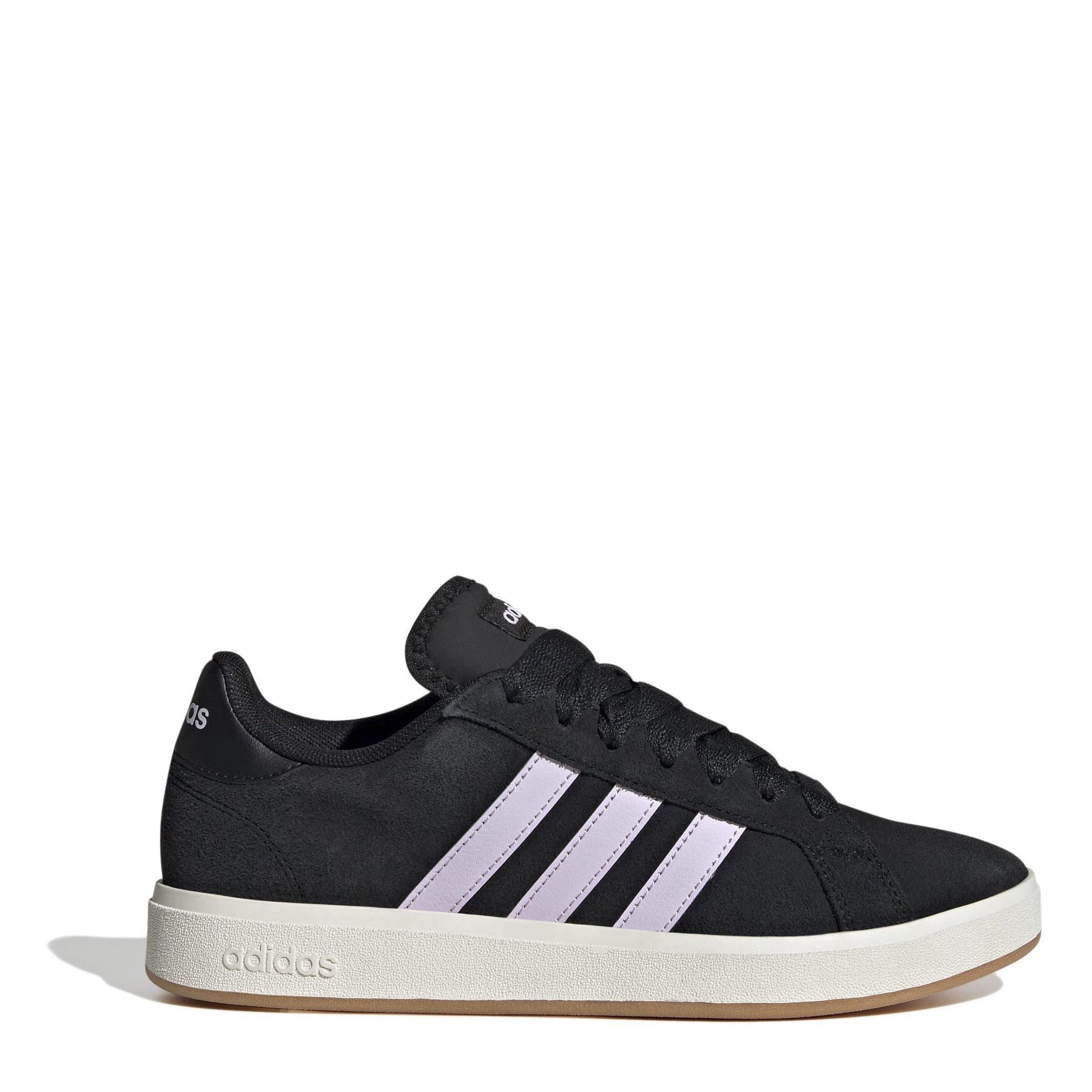 Adidas Women's Grand Court Base 00S Trainers - Black/Lvndr/Wht - 8 (42)