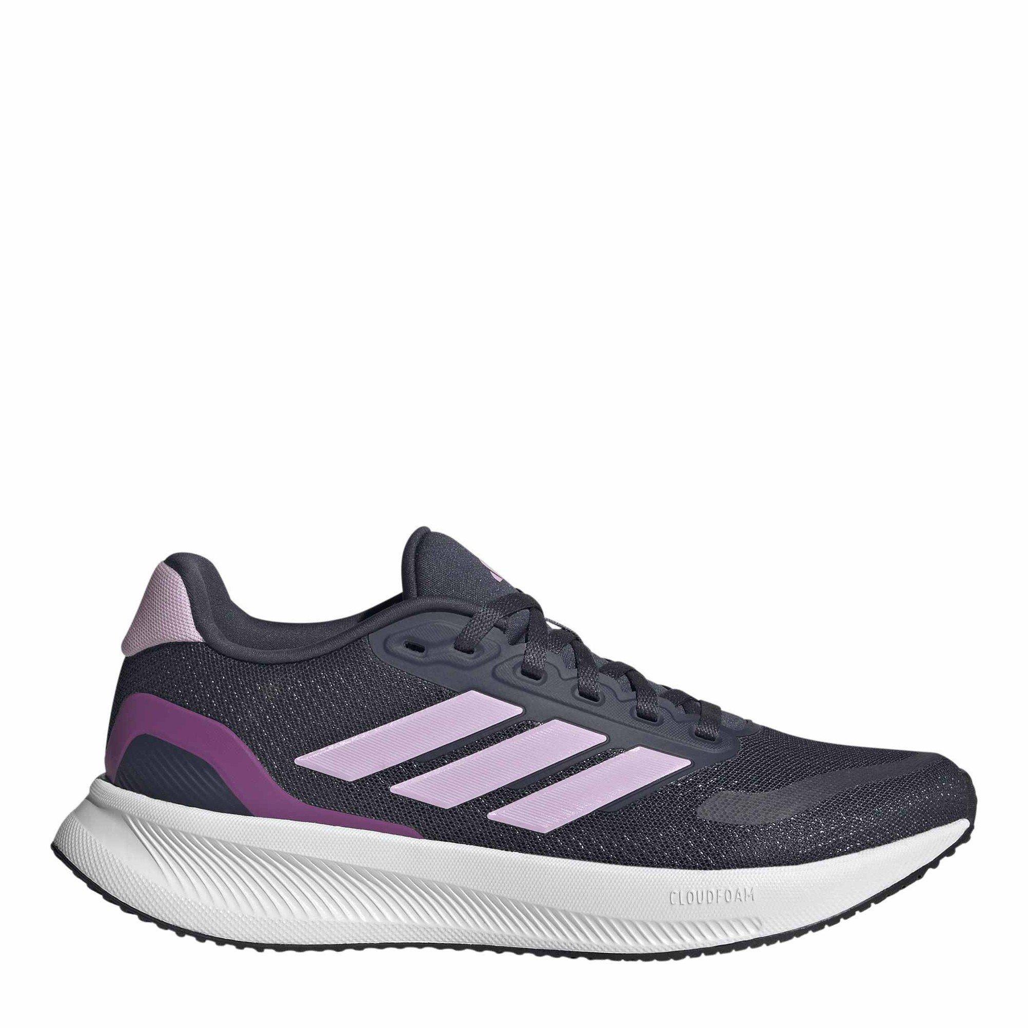 Adidas Women's Runfalcon 5 Running Shoes - Navy/Wht/Lilac - 6.5 (40)