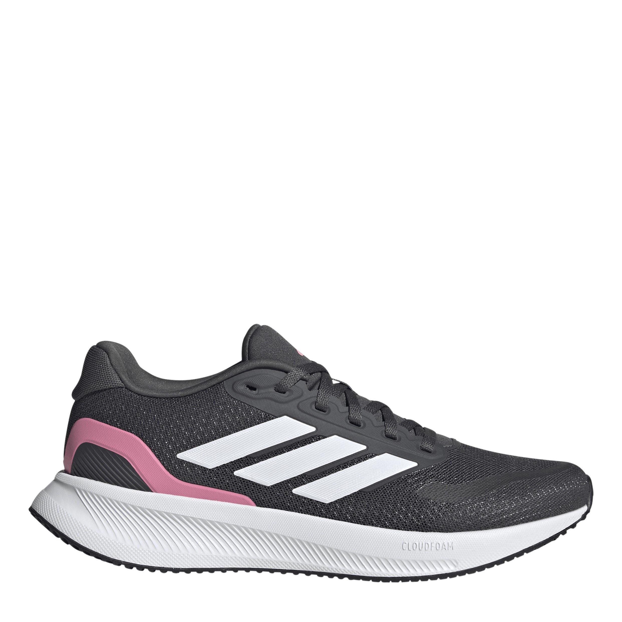 Adidas Women's Runfalcon 5 Running Shoes - Dark Grey/Pink - 7.5 (41.3)