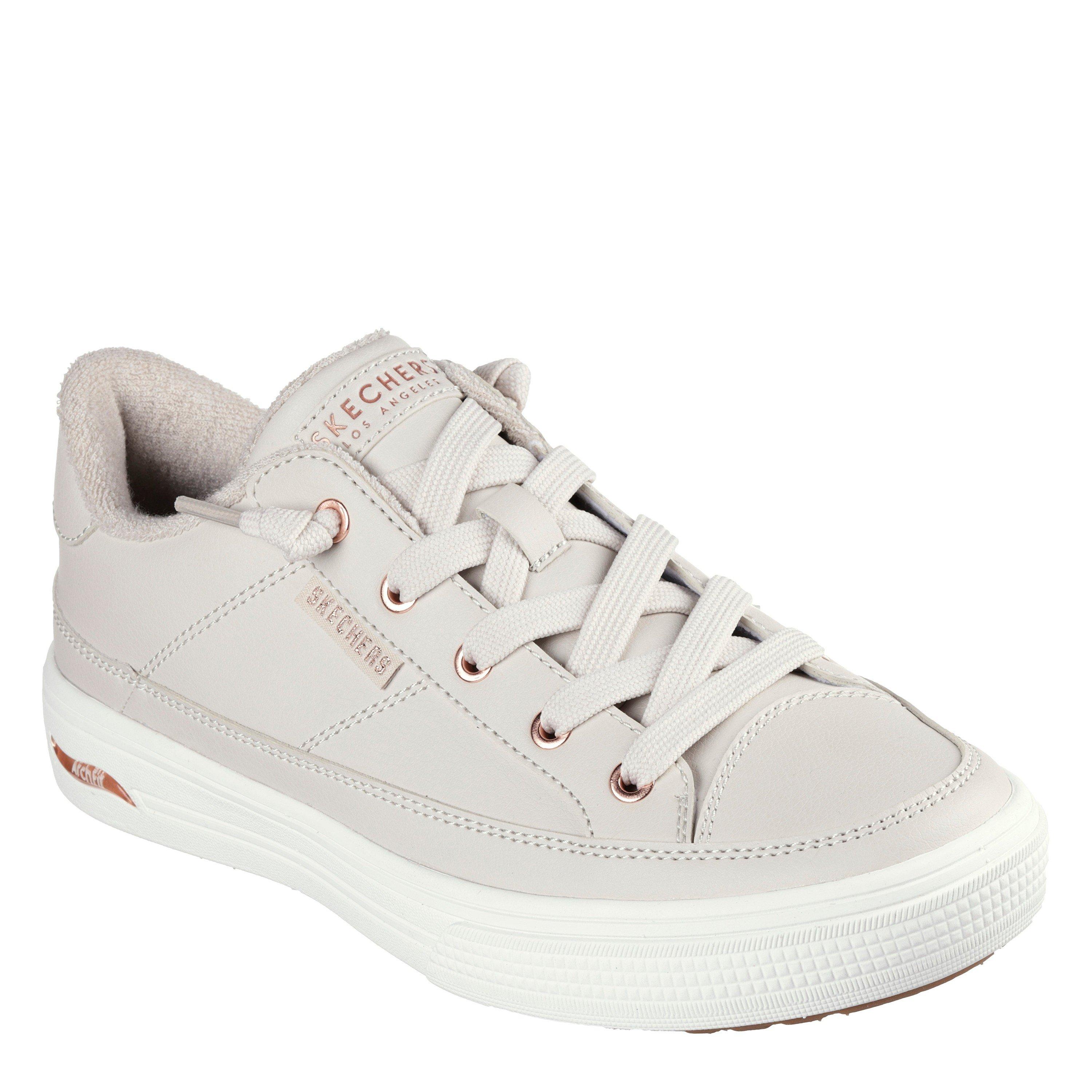 Off White - Skechers - Womens Arch Fit Arcade Low-Top Trainers - 3