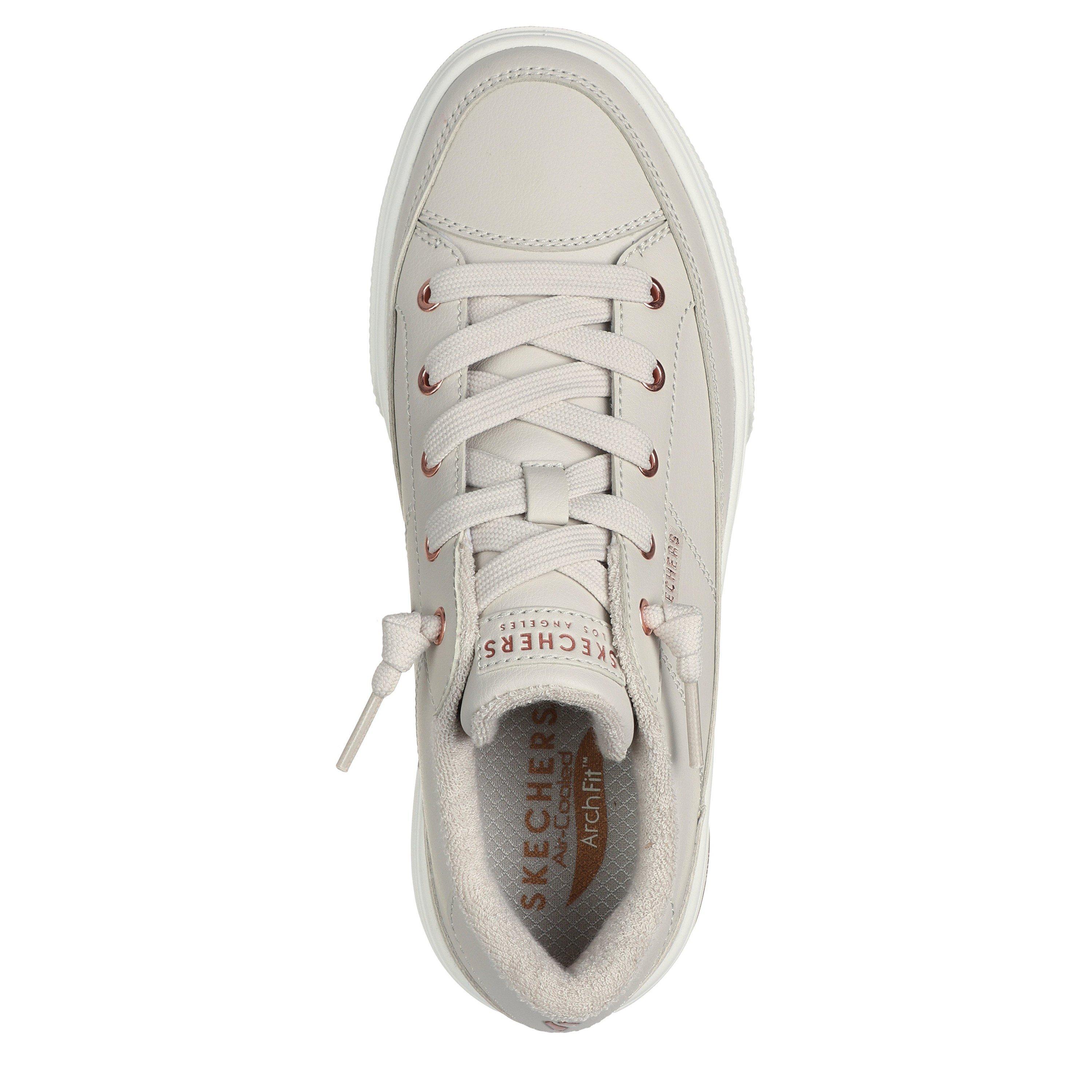Off White - Skechers - Womens Arch Fit Arcade Low-Top Trainers - 4