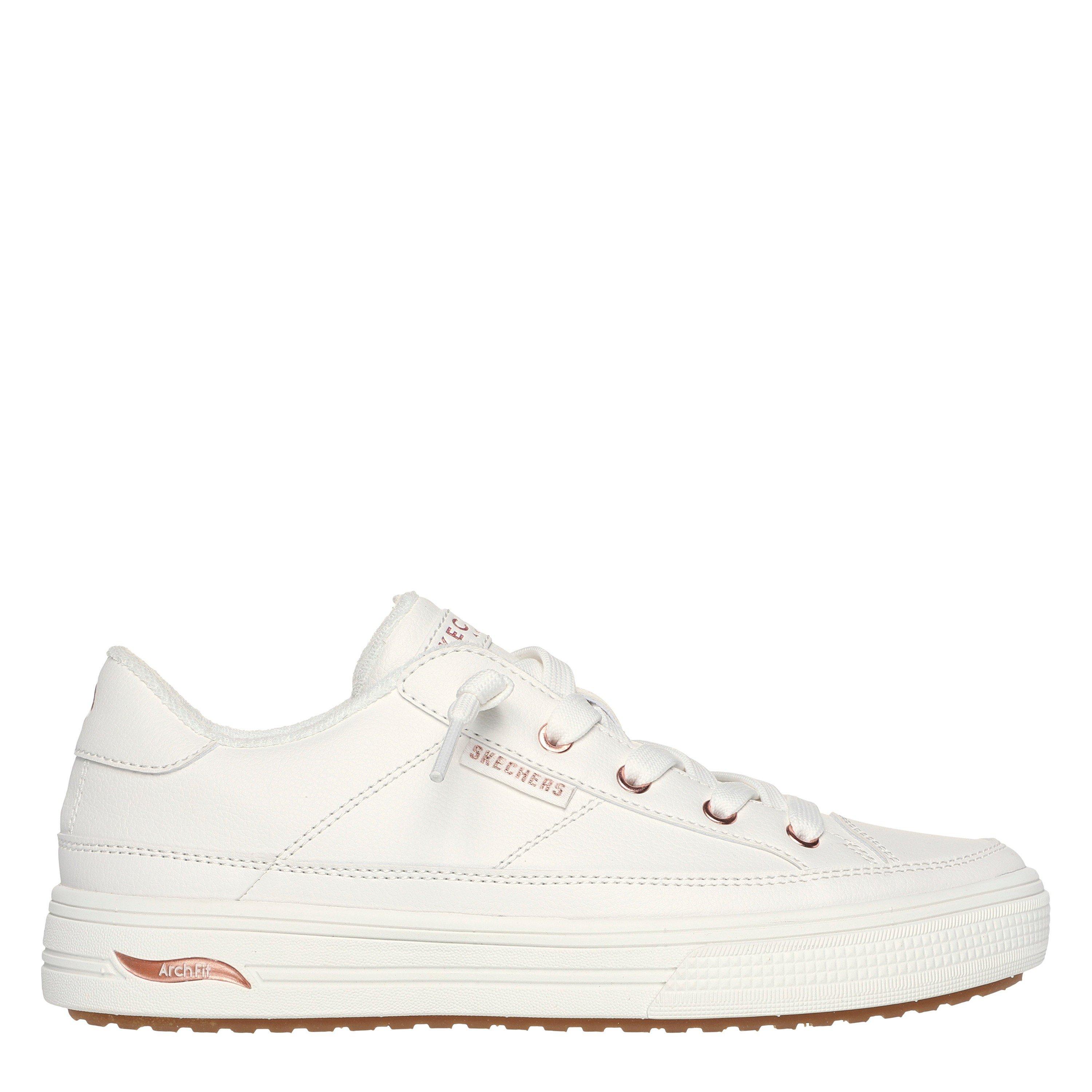 Skechers Women's Arch Fit Arcade Low-Top Trainers - White/Rose Gold - 6.5 (39.5)