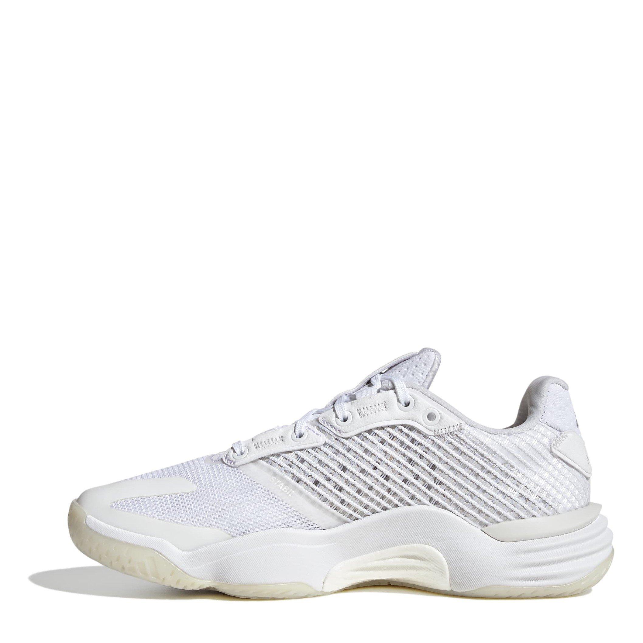 Blanco/Plata - adidas - Stabil 16 Handball Trainers Womens - 2