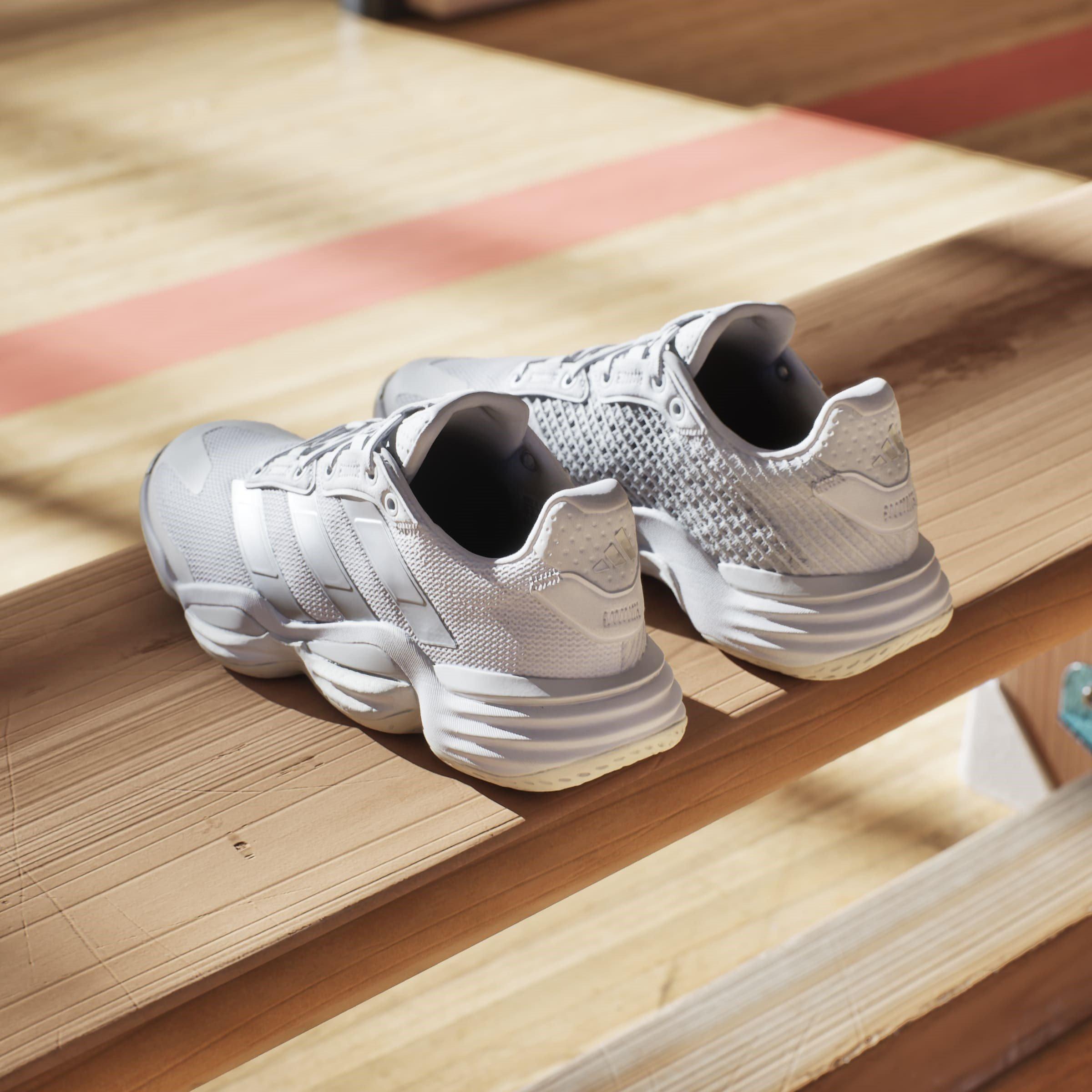 Blanco/Plata - adidas - Stabil 16 Handball Trainers Womens - 14