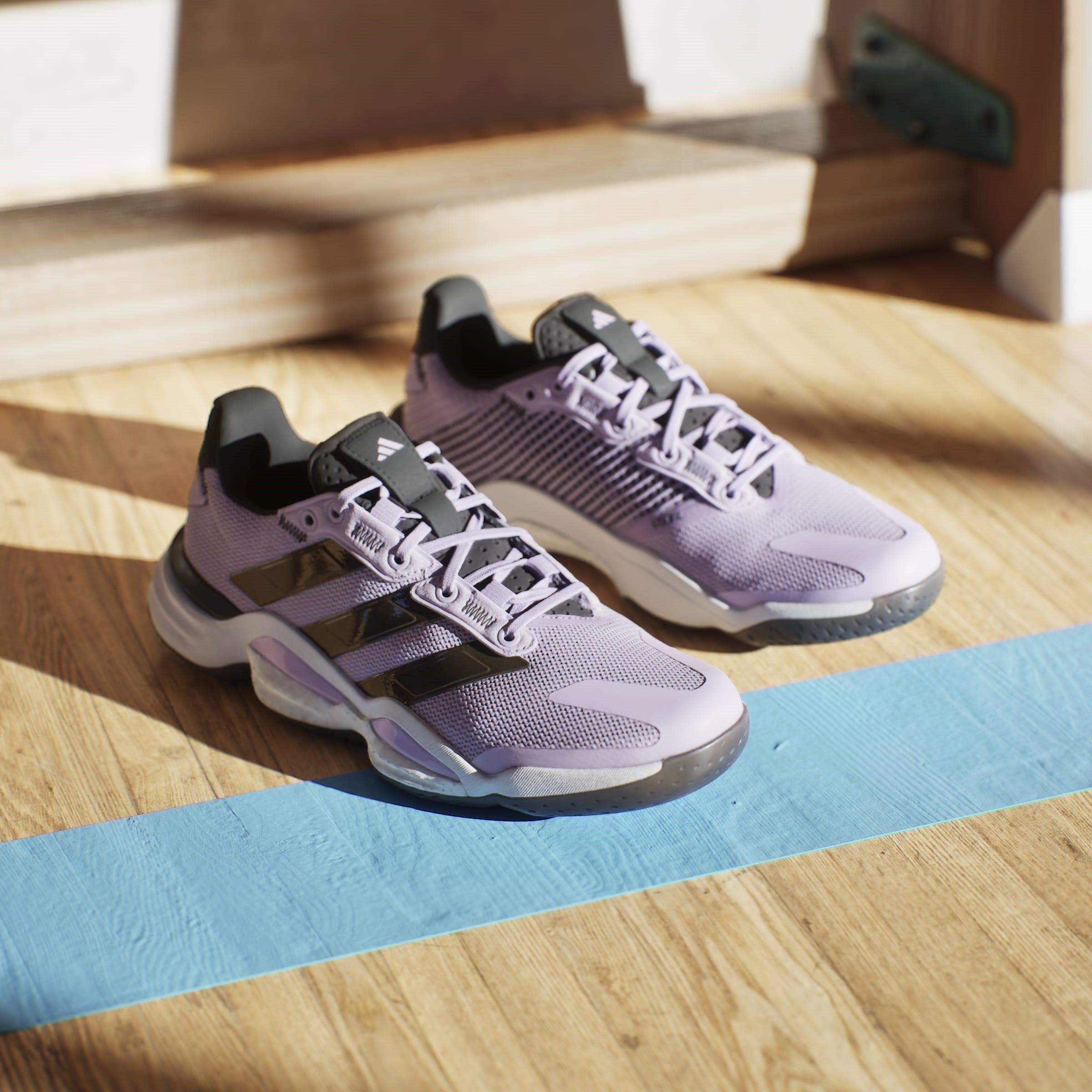 Plum/Blk/Wte - adidas - Stabil 16 Handball Trainers Womens - 12