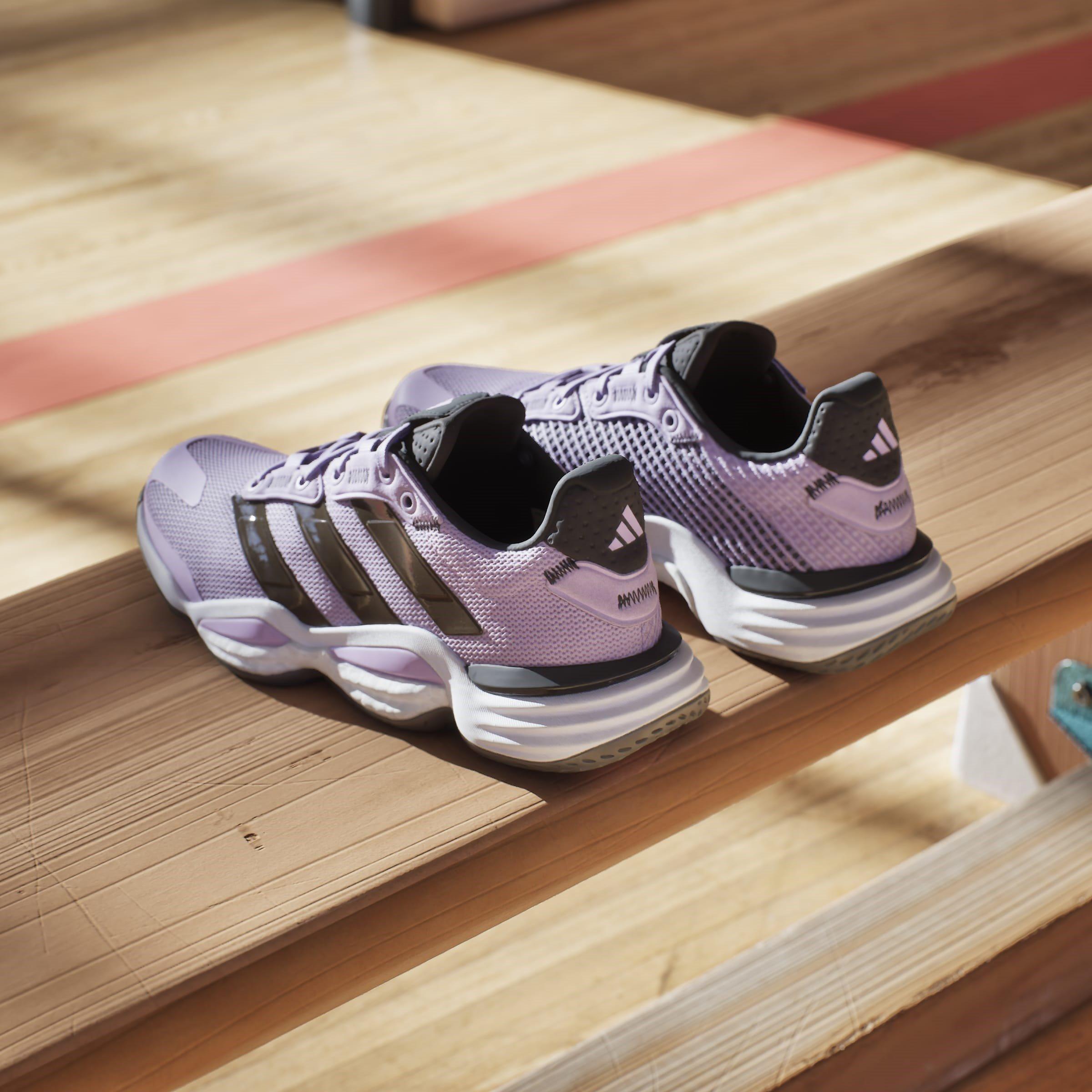 Plum/Blk/Wte - adidas - Stabil 16 Handball Trainers Womens - 13