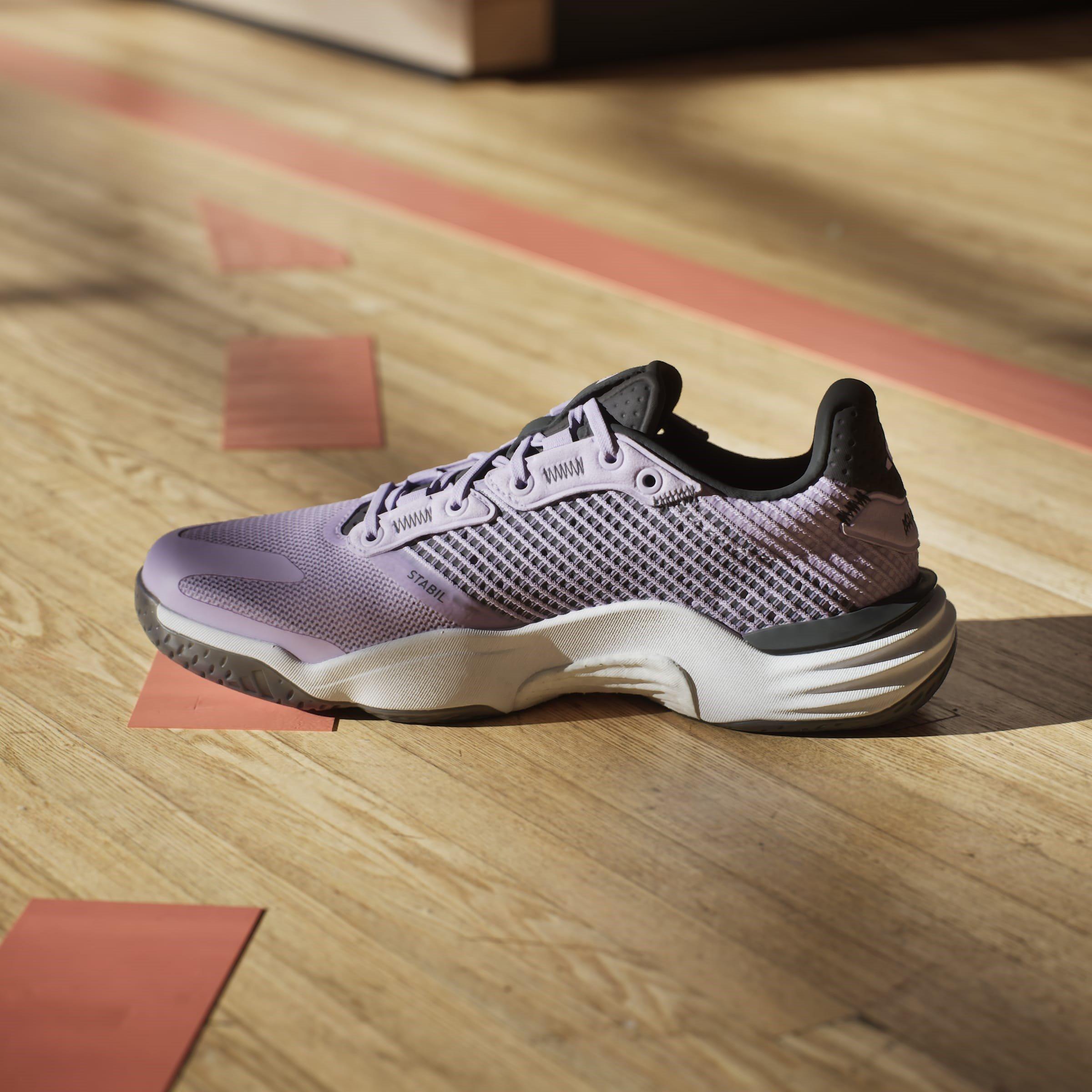Plum/Blk/Wte - adidas - Stabil 16 Handball Trainers Womens - 14