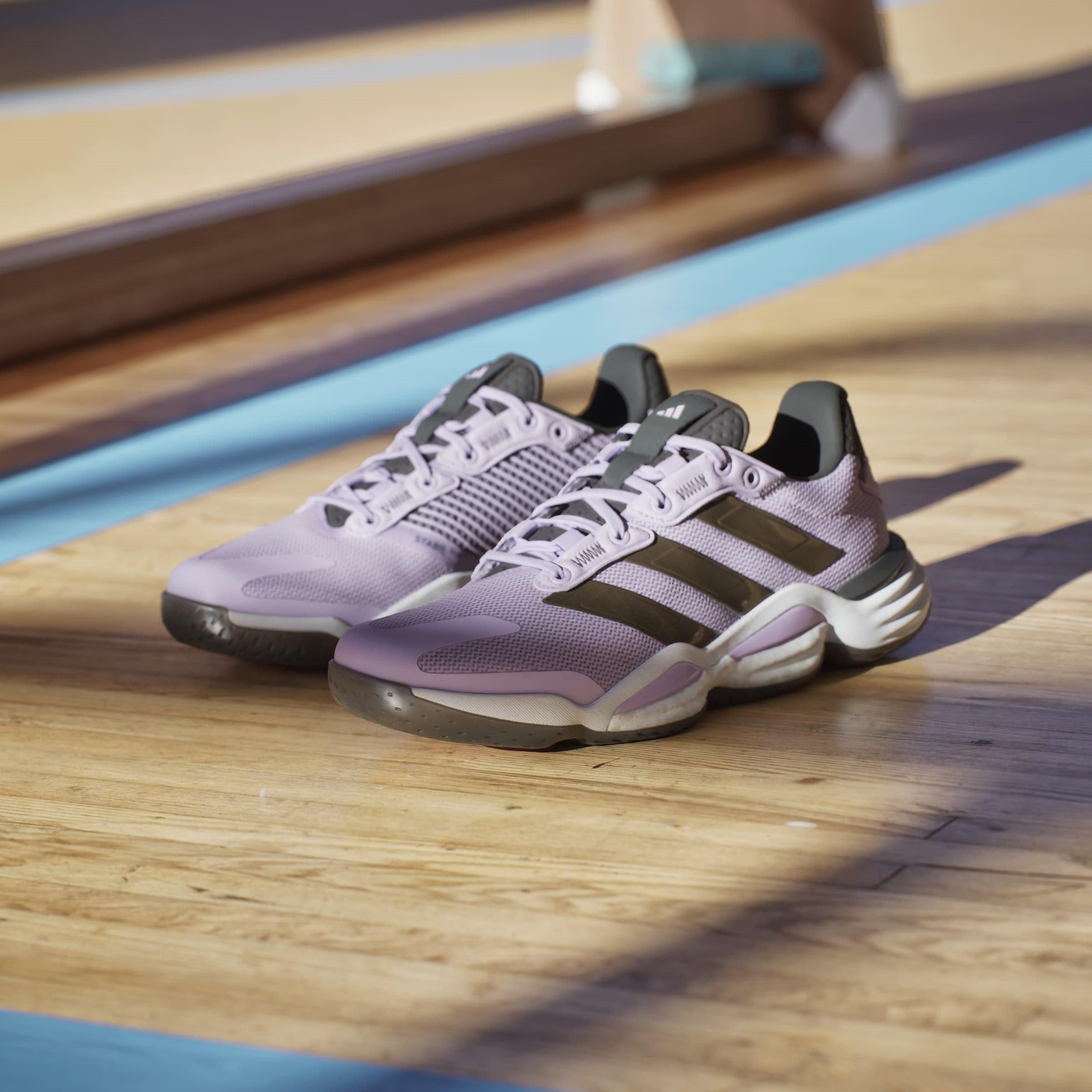 Plum/Blk/Wte - adidas - Stabil 16 Handball Trainers Womens - 15