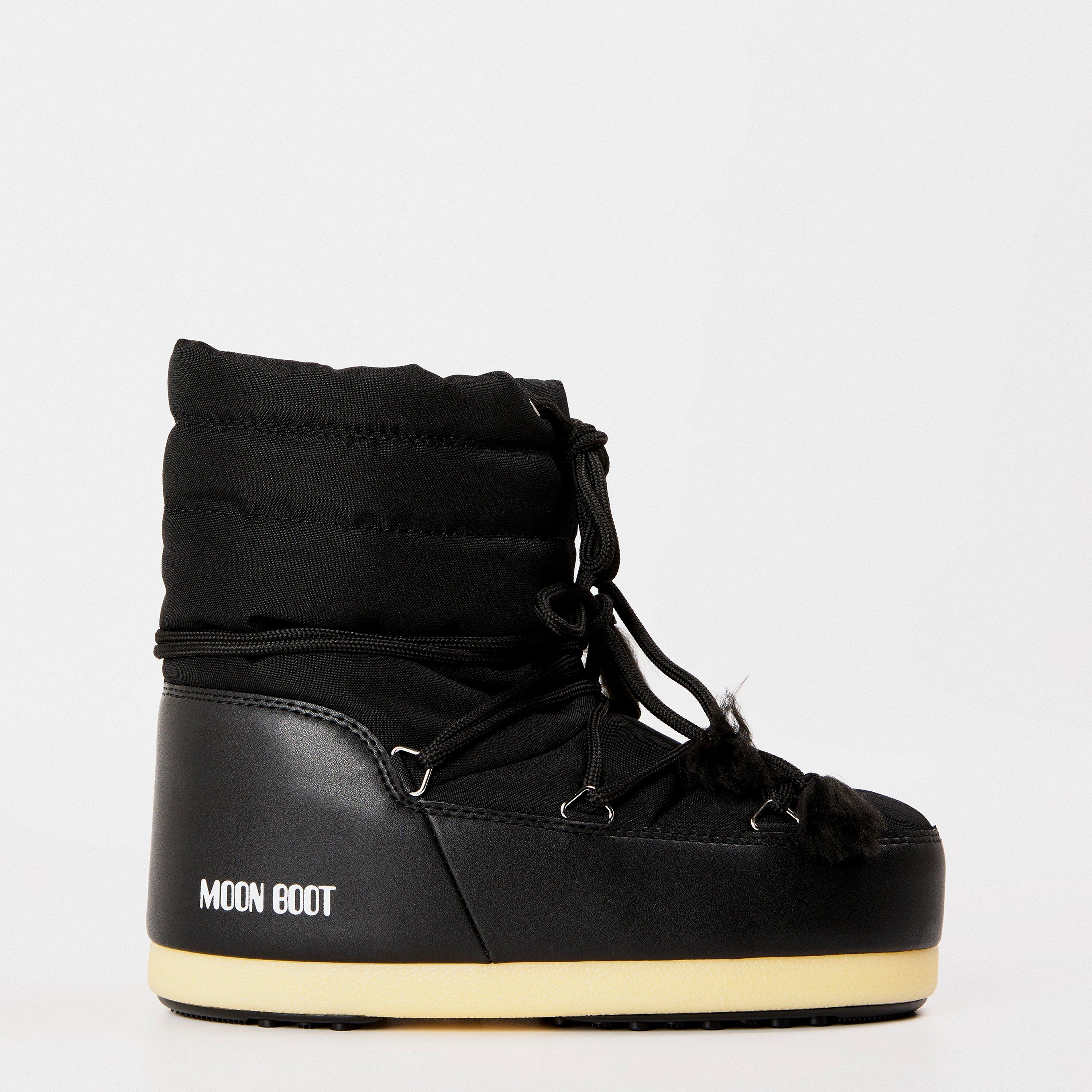 Black - Moon Boot - Women's Light Low Nylon Snow Boots - 1