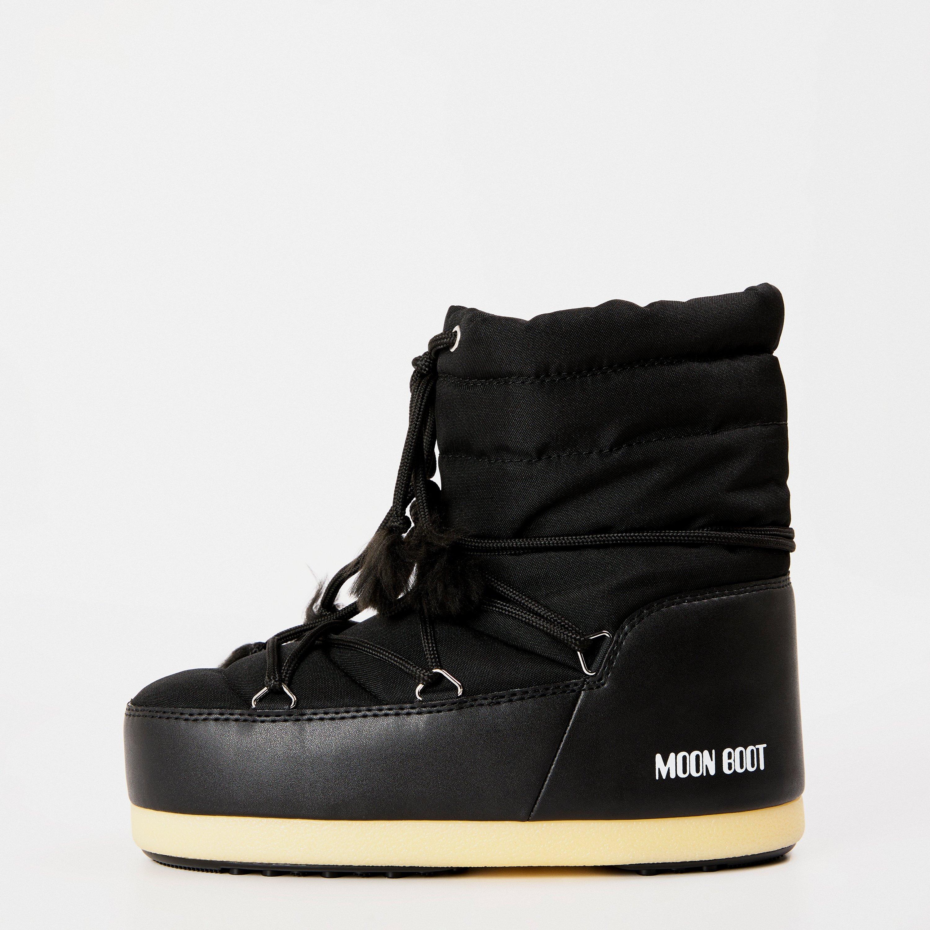 Black - Moon Boot - Women's Light Low Nylon Snow Boots - 2