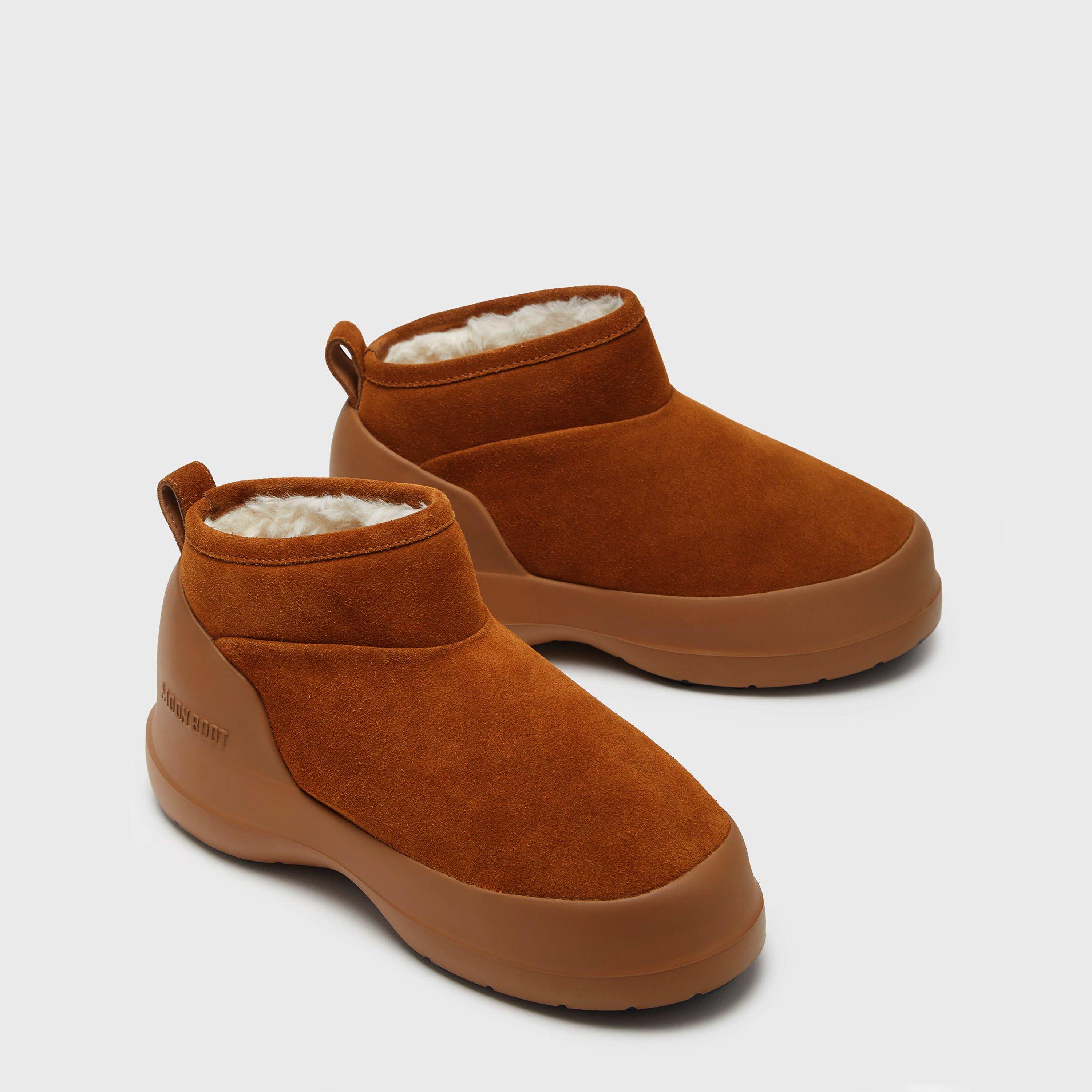 Cognac - Moon Boot - Luna Low-Suede Boots - 3