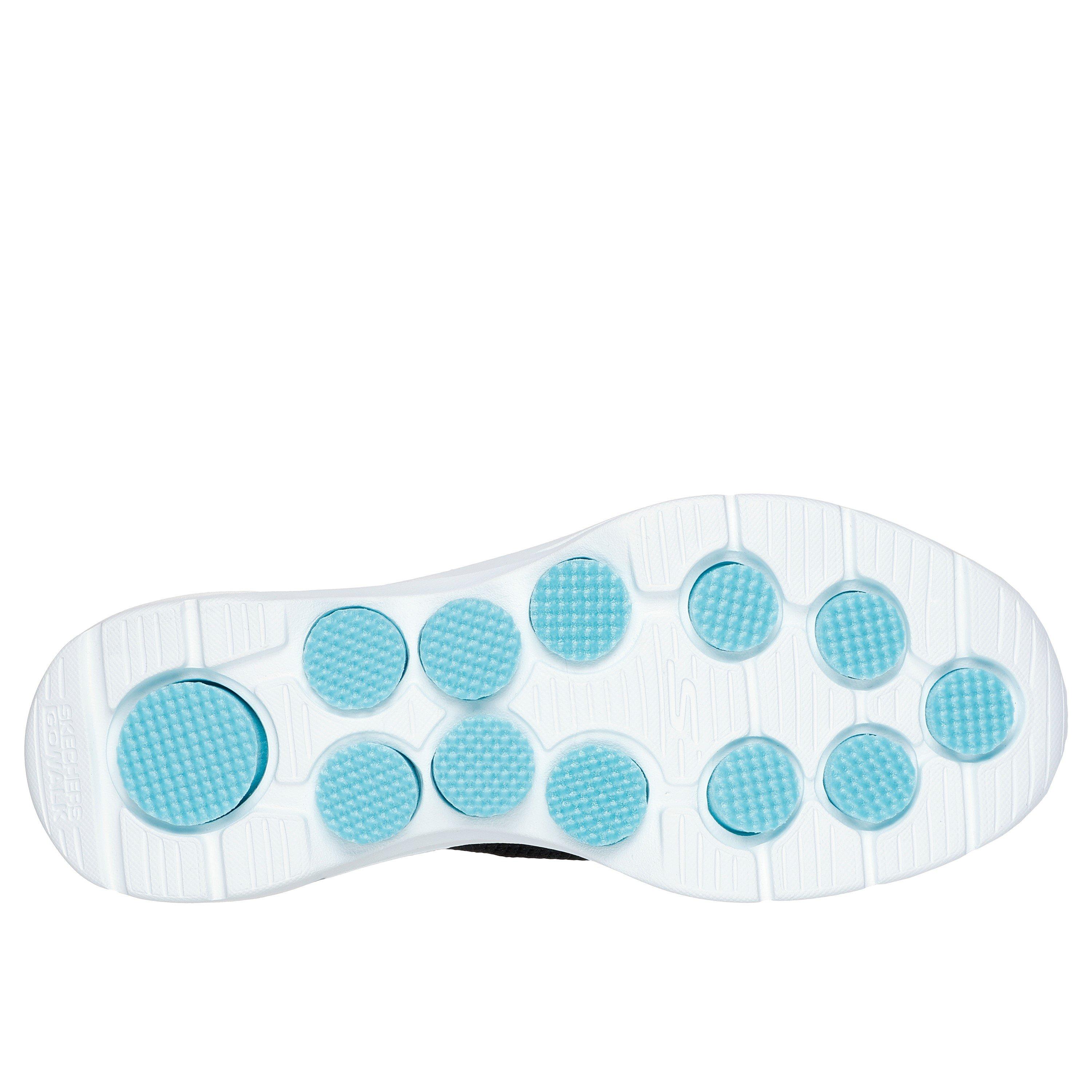 Blk/Aqua - Skechers - Knitted Slip On Runners - 4