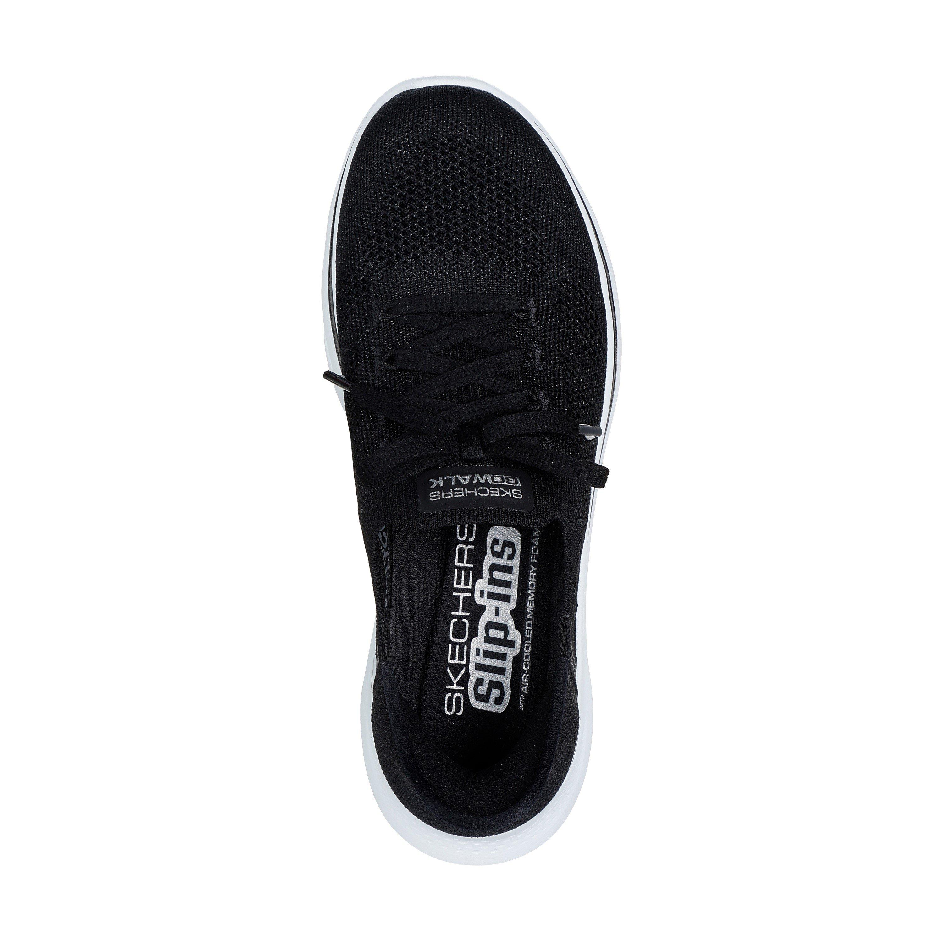 Blk/Aqua - Skechers - Knitted Slip On Runners - 5