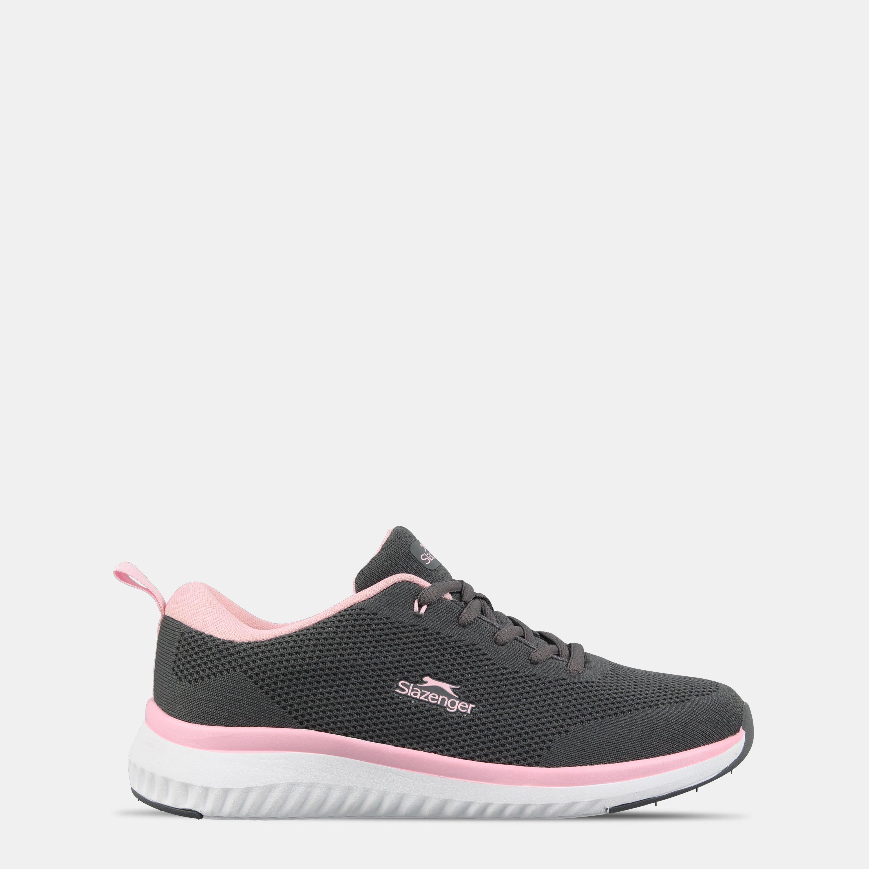Slazenger Women's Jenson Trainer - Grey/Pink - 5 (38)