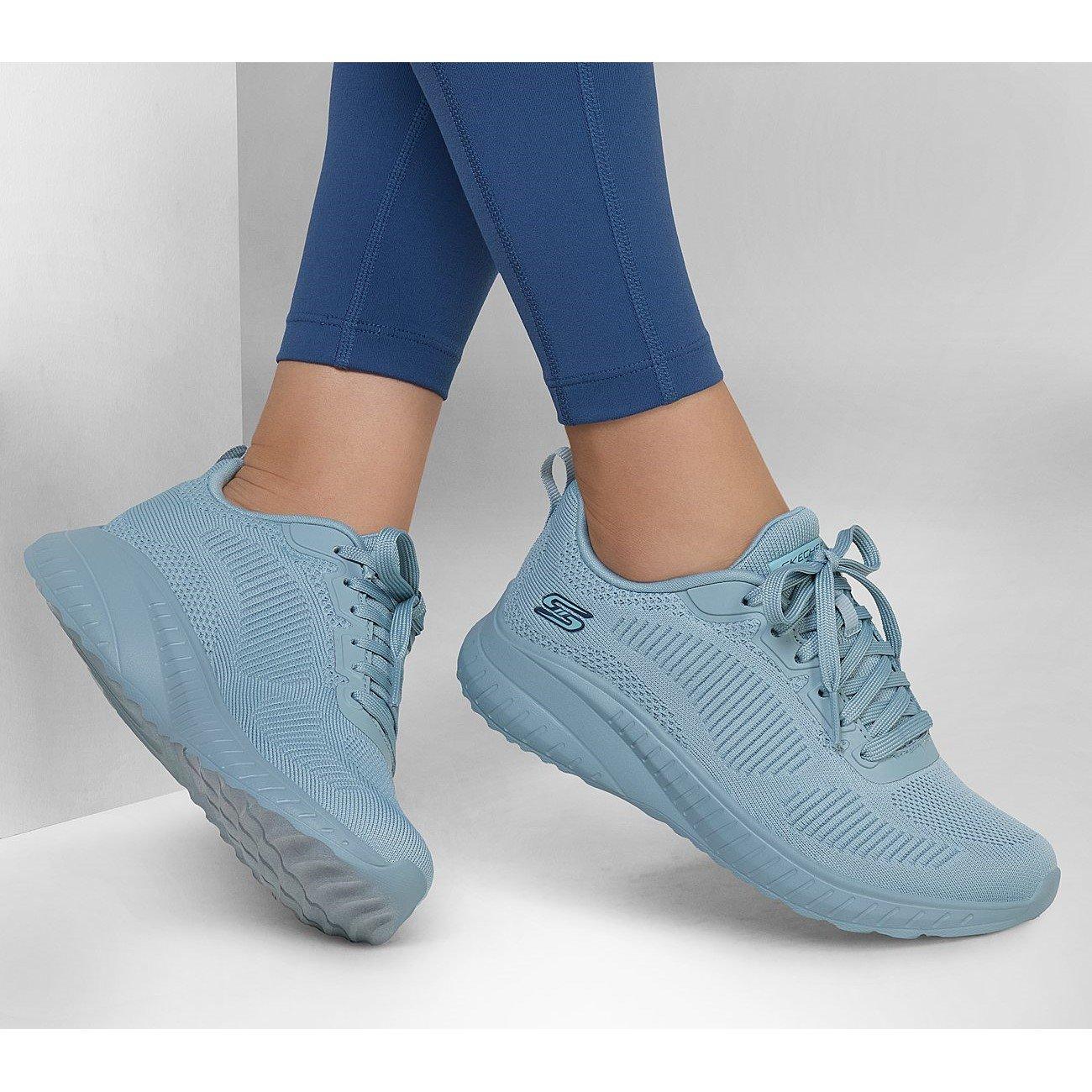 LIGHT BLUE - Skechers - BOBS Squad Chaos Womens Shoes - 6